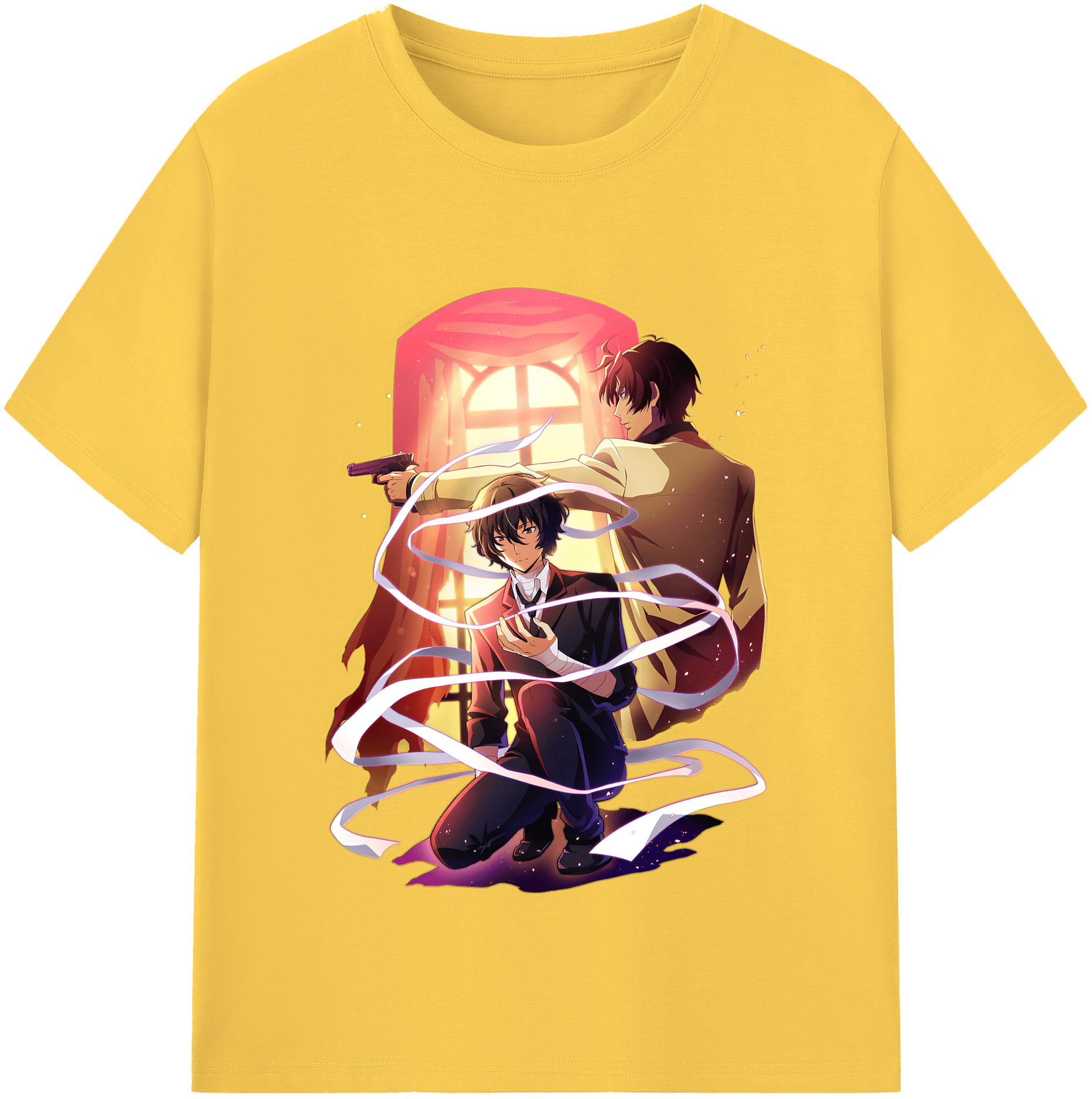 （画像用） 文豪ストレイドッグス Bungo Stray Dogs 綿100％半袖Tシャツ（フロントプリント）