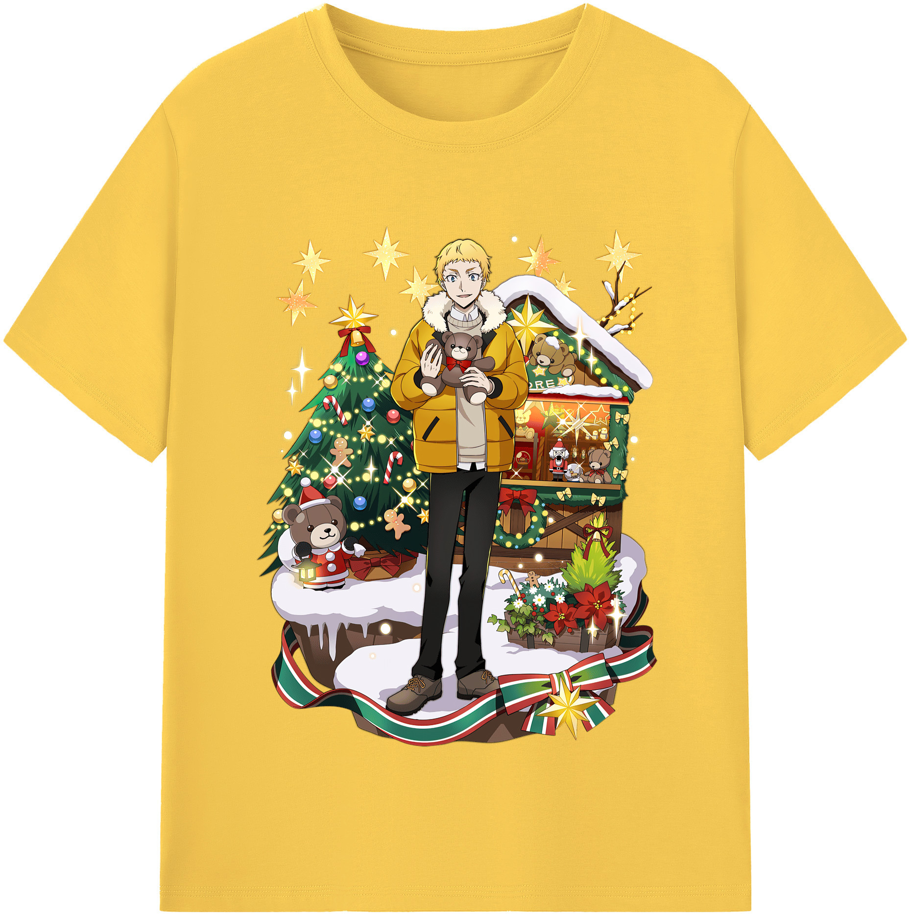 （画像用） 文豪ストレイドッグス Bungo Stray Dogs 綿100％半袖Tシャツ（フロントプリント）
