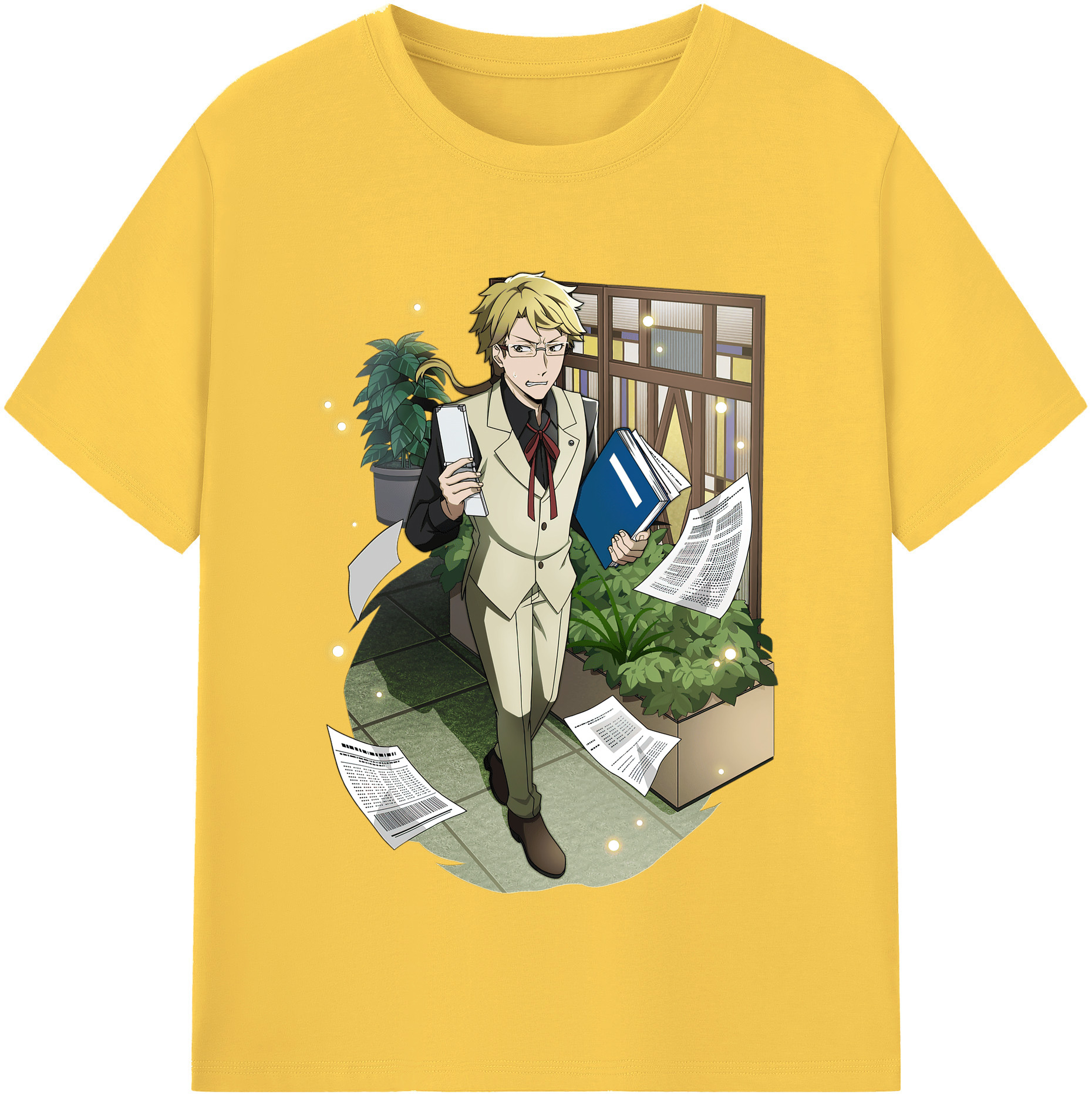 （画像用） 文豪ストレイドッグス Bungo Stray Dogs 綿100％半袖Tシャツ（フロントプリント）
