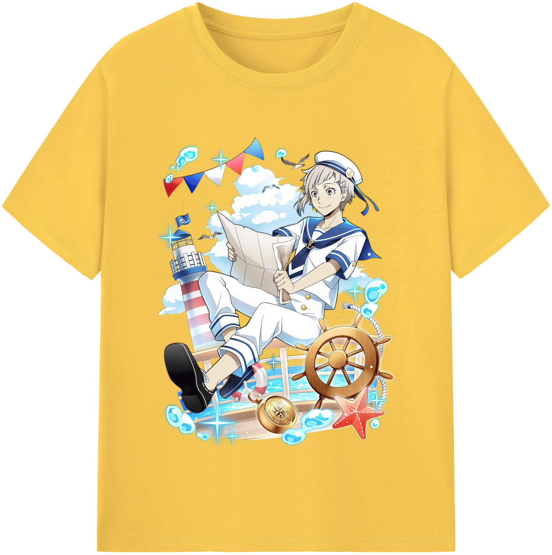 （画像用） 文豪ストレイドッグス Bungo Stray Dogs 綿100％半袖Tシャツ（フロントプリント）