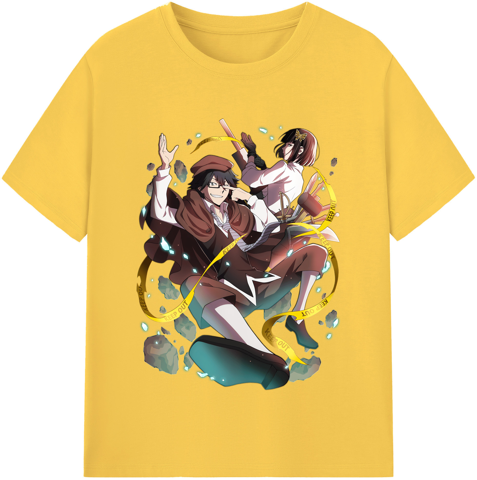 （画像用） 文豪ストレイドッグス Bungo Stray Dogs 綿100％半袖Tシャツ（フロントプリント）