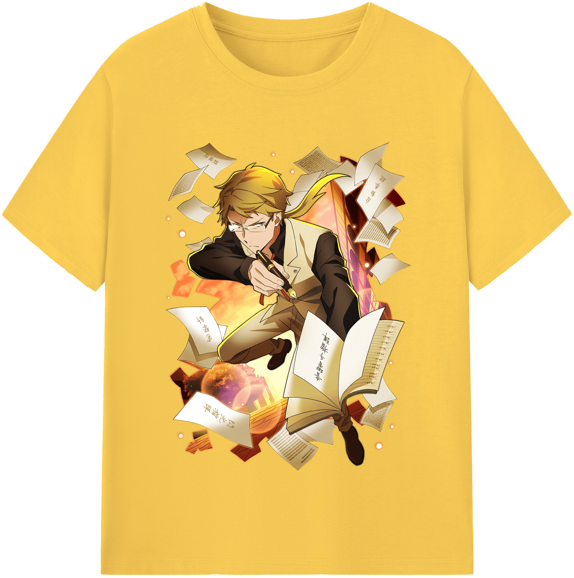 （画像用） 文豪ストレイドッグス Bungo Stray Dogs 綿100％半袖Tシャツ（フロントプリント）