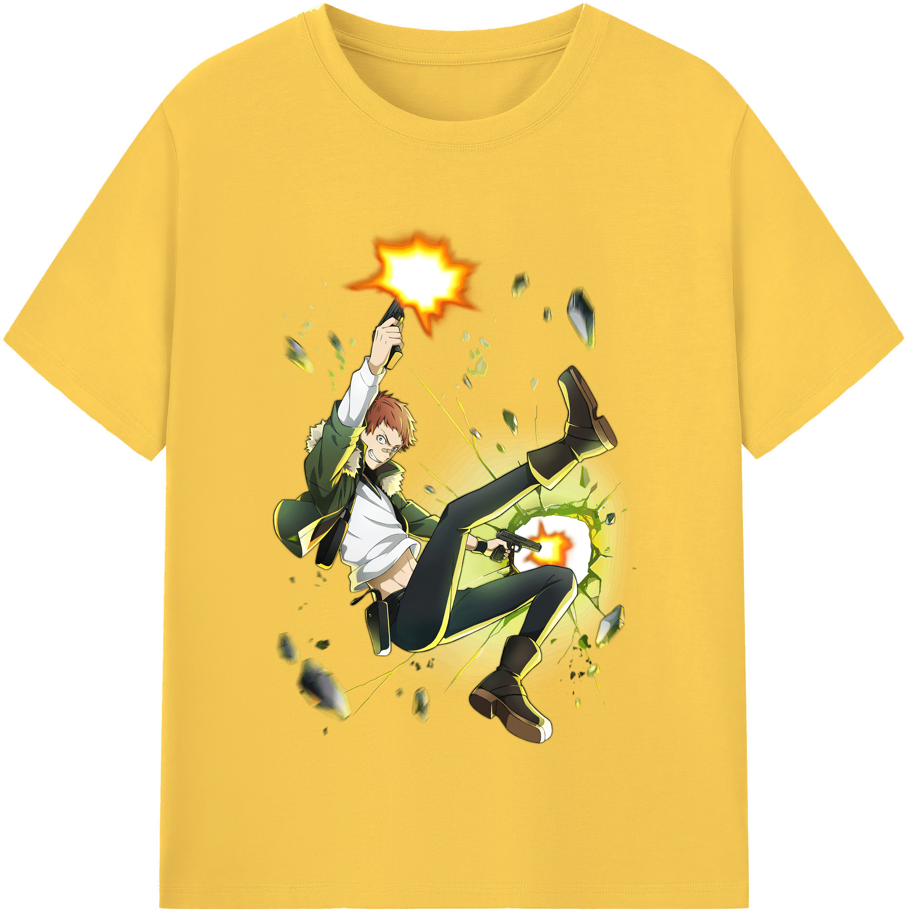 （画像用） 文豪ストレイドッグス Bungo Stray Dogs 綿100％半袖Tシャツ（フロントプリント）