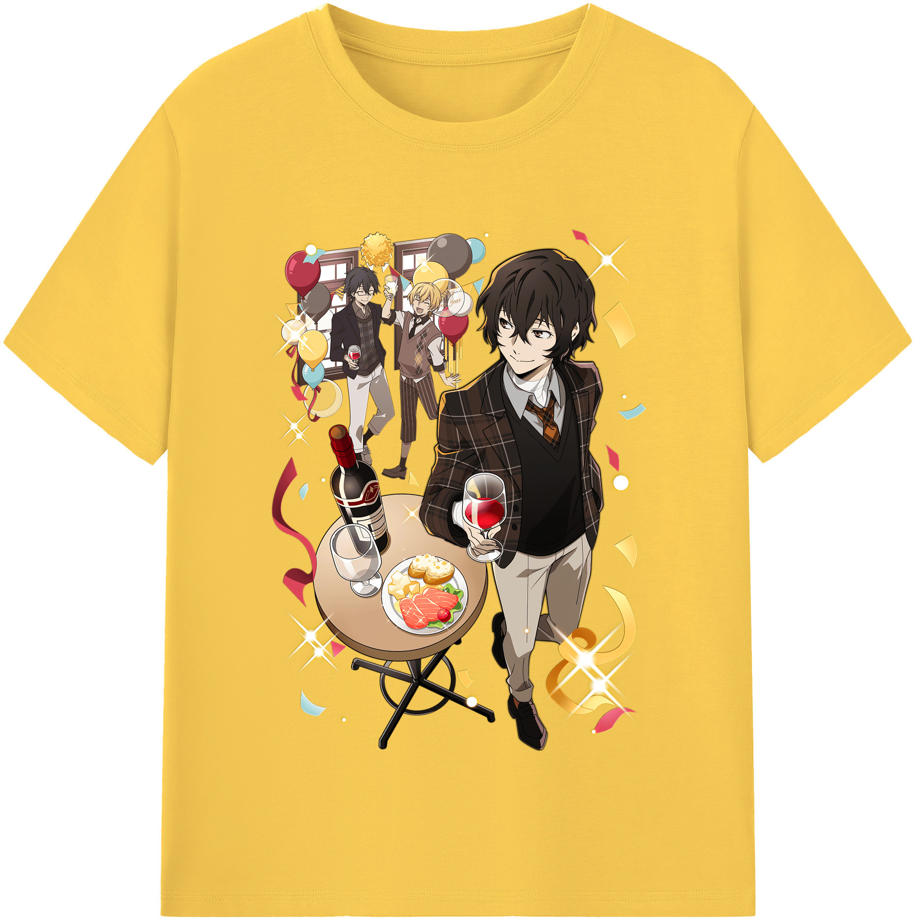 （画像用） 文豪ストレイドッグス Bungo Stray Dogs 綿100％半袖Tシャツ（フロントプリント）