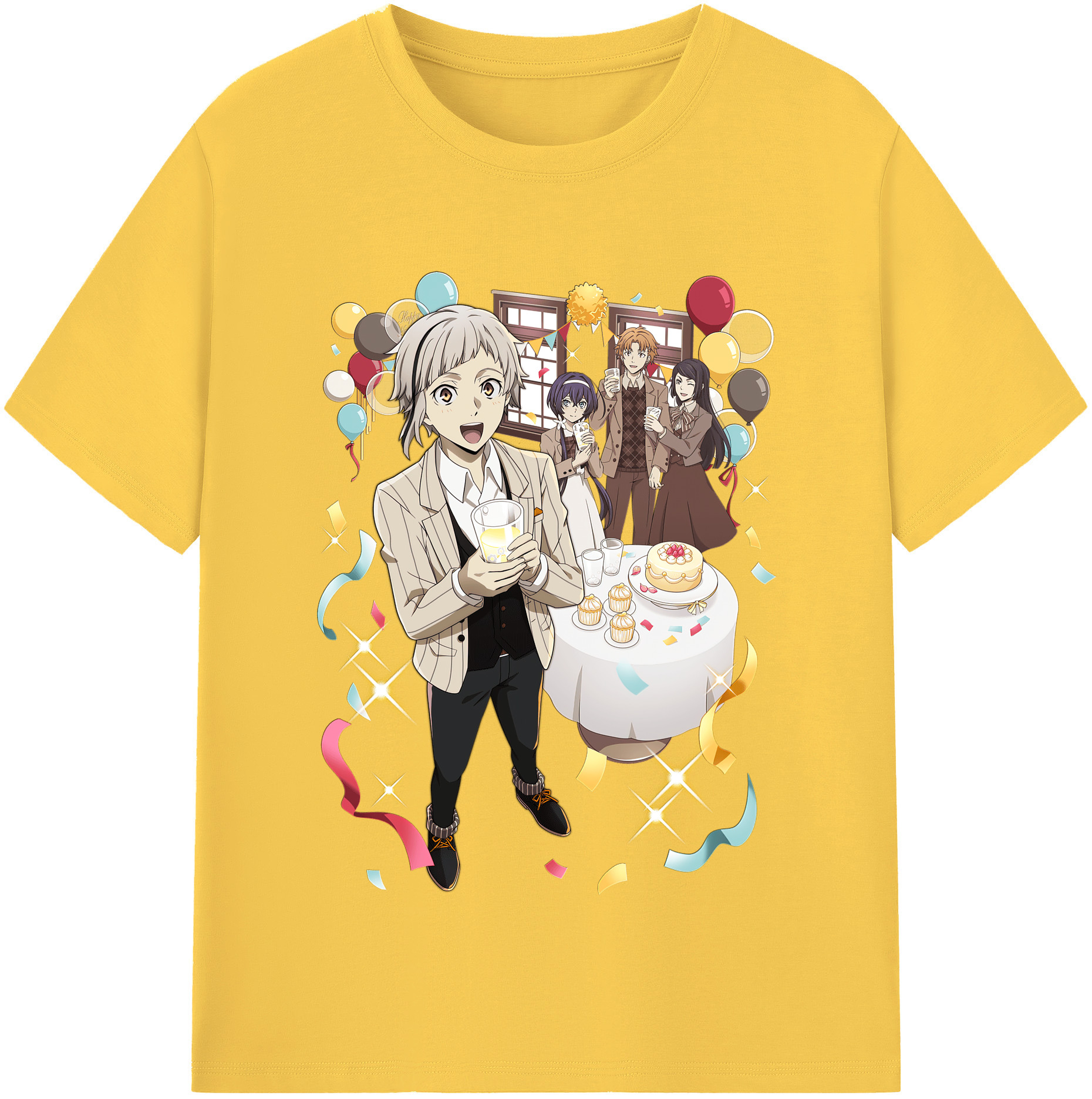（画像用） 文豪ストレイドッグス Bungo Stray Dogs 綿100％半袖Tシャツ（フロントプリント）