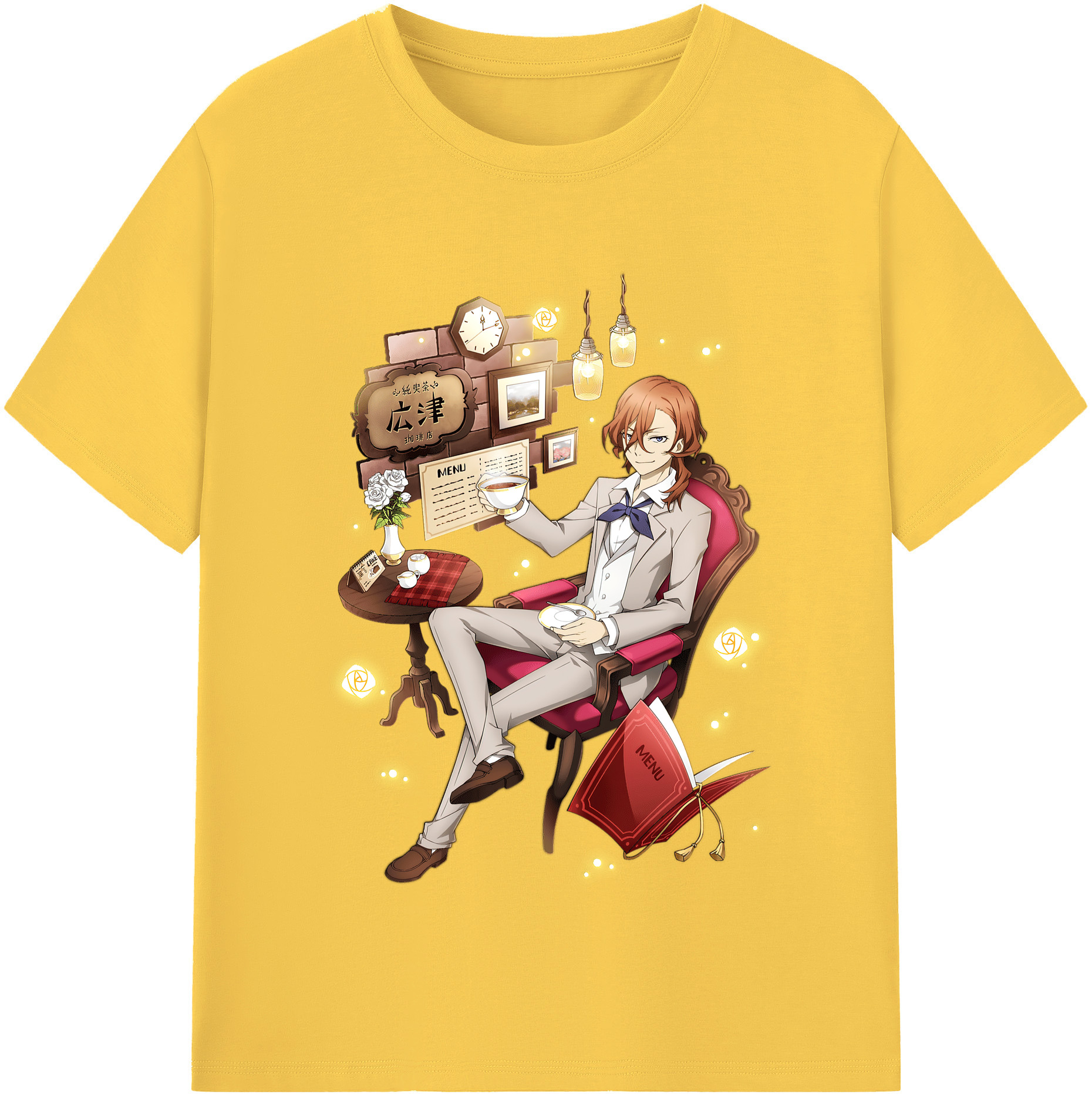 （画像用） 文豪ストレイドッグス Bungo Stray Dogs 綿100％半袖Tシャツ（フロントプリント）