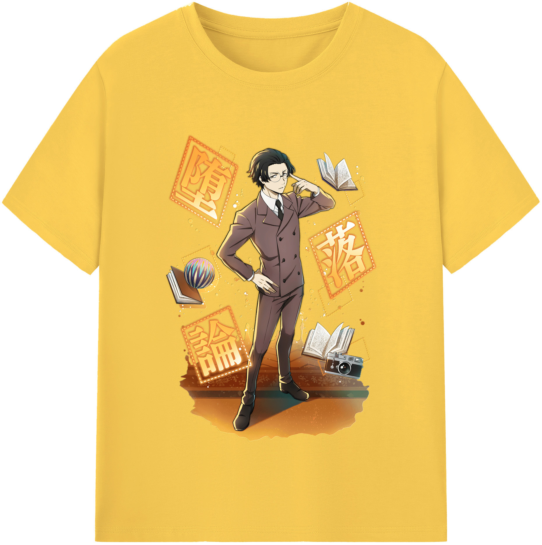 （画像用） 文豪ストレイドッグス Bungo Stray Dogs 綿100％半袖Tシャツ（フロントプリント）