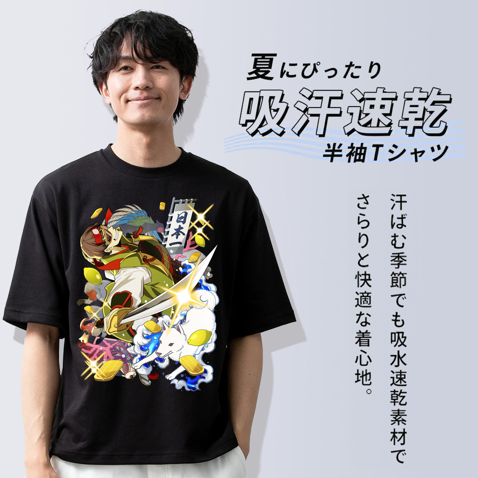 文豪ストレイドッグス Bungo Stray Dogs 綿100％半袖Tシャツ（フロントプリント）