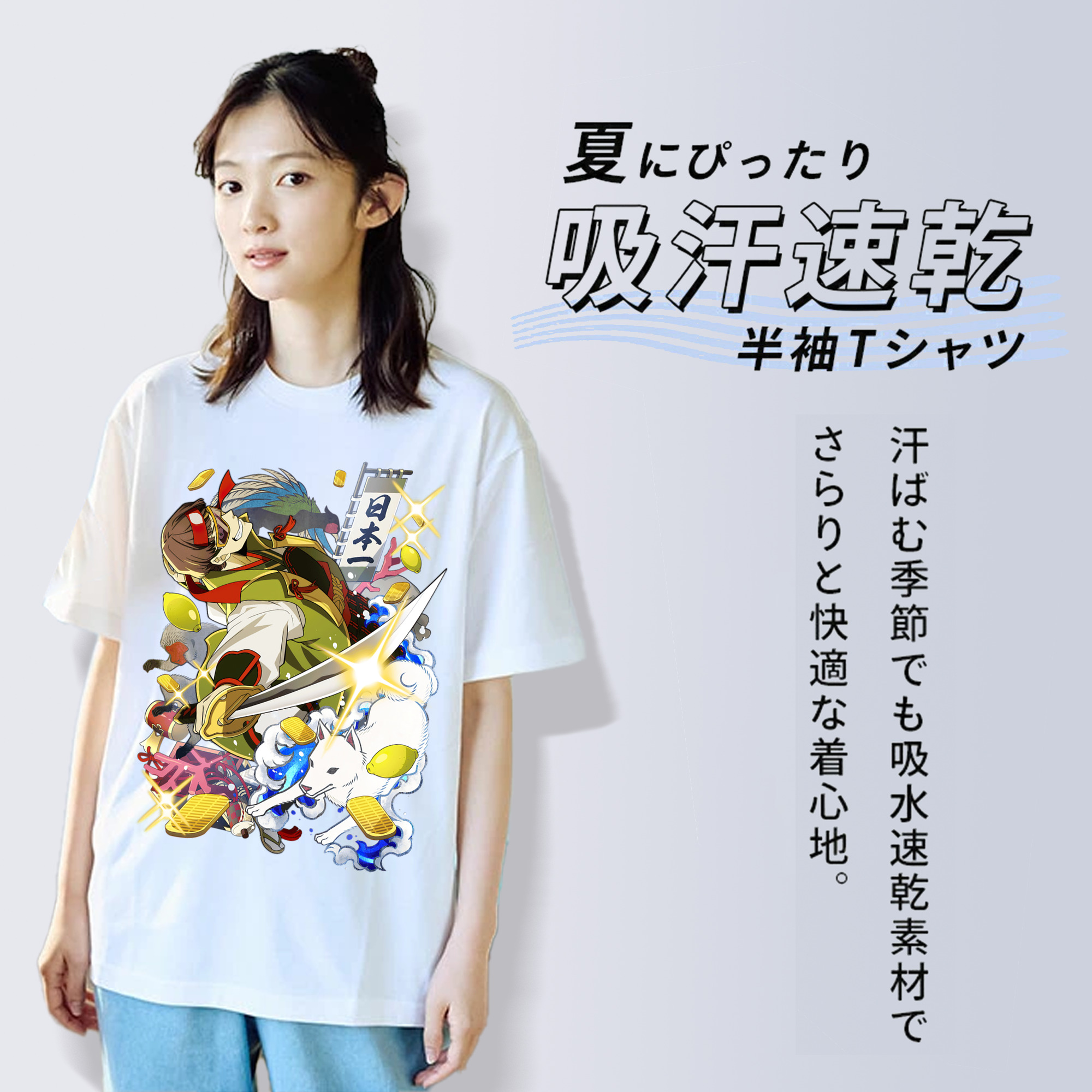 文豪ストレイドッグス Bungo Stray Dogs 綿100％半袖Tシャツ（フロントプリント）