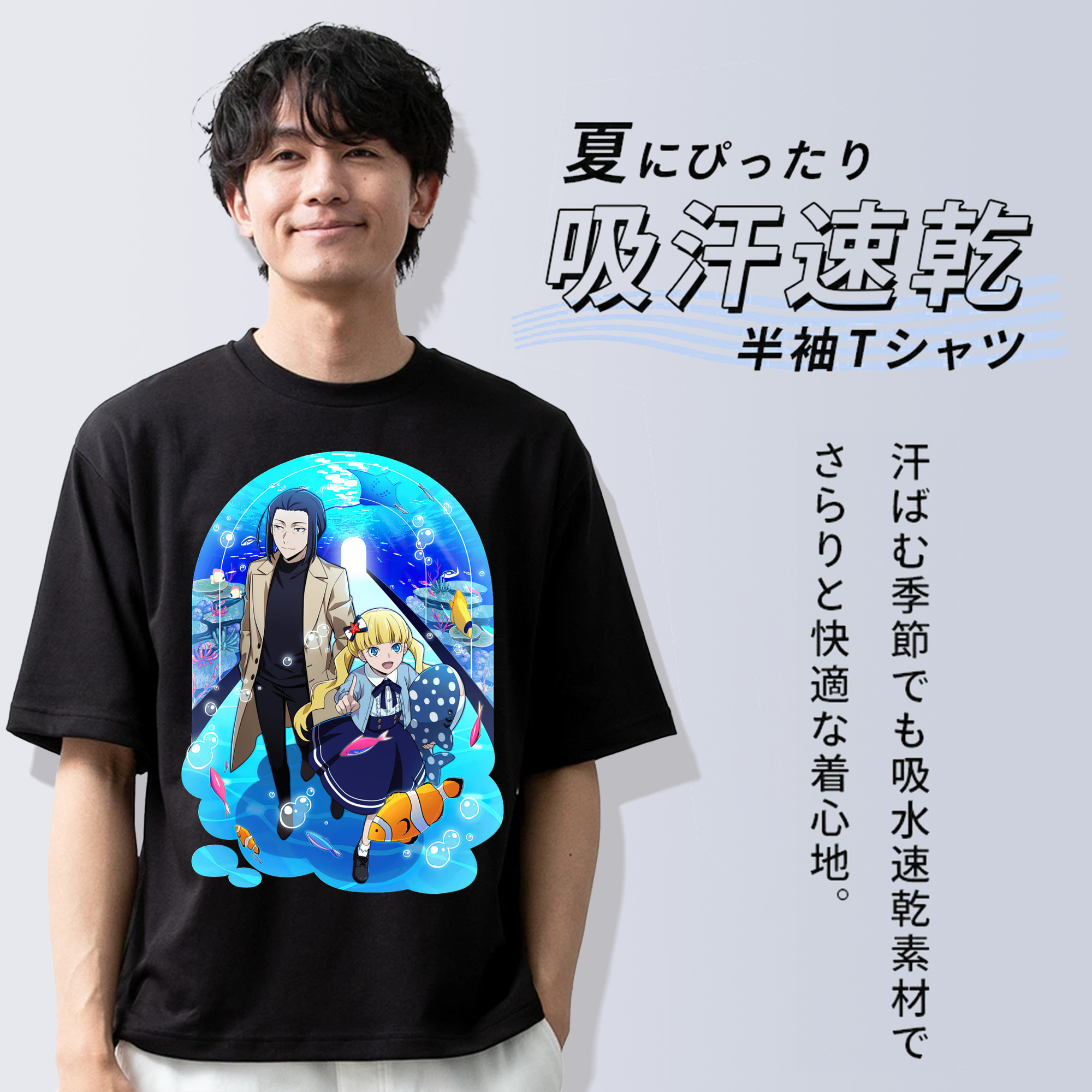 文豪ストレイドッグス Bungo Stray Dogs 綿100％半袖Tシャツ（フロントプリント）