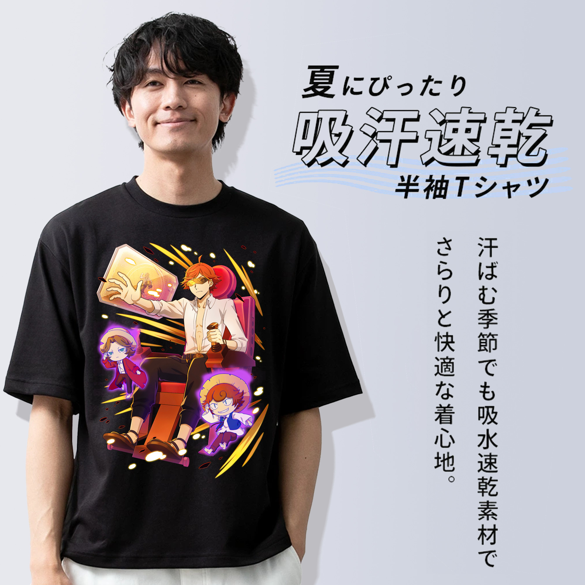 文豪ストレイドッグス Bungo Stray Dogs 綿100％半袖Tシャツ（フロントプリント）