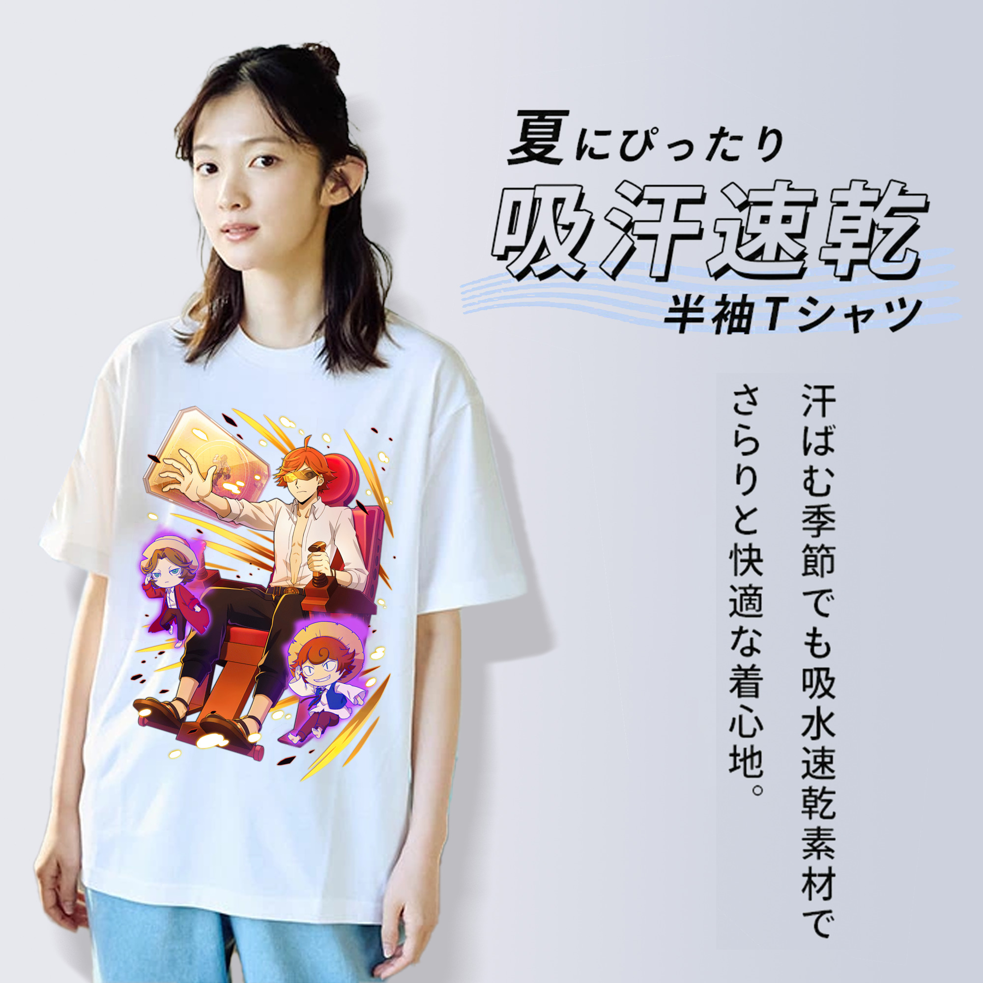 文豪ストレイドッグス Bungo Stray Dogs 綿100％半袖Tシャツ（フロントプリント）