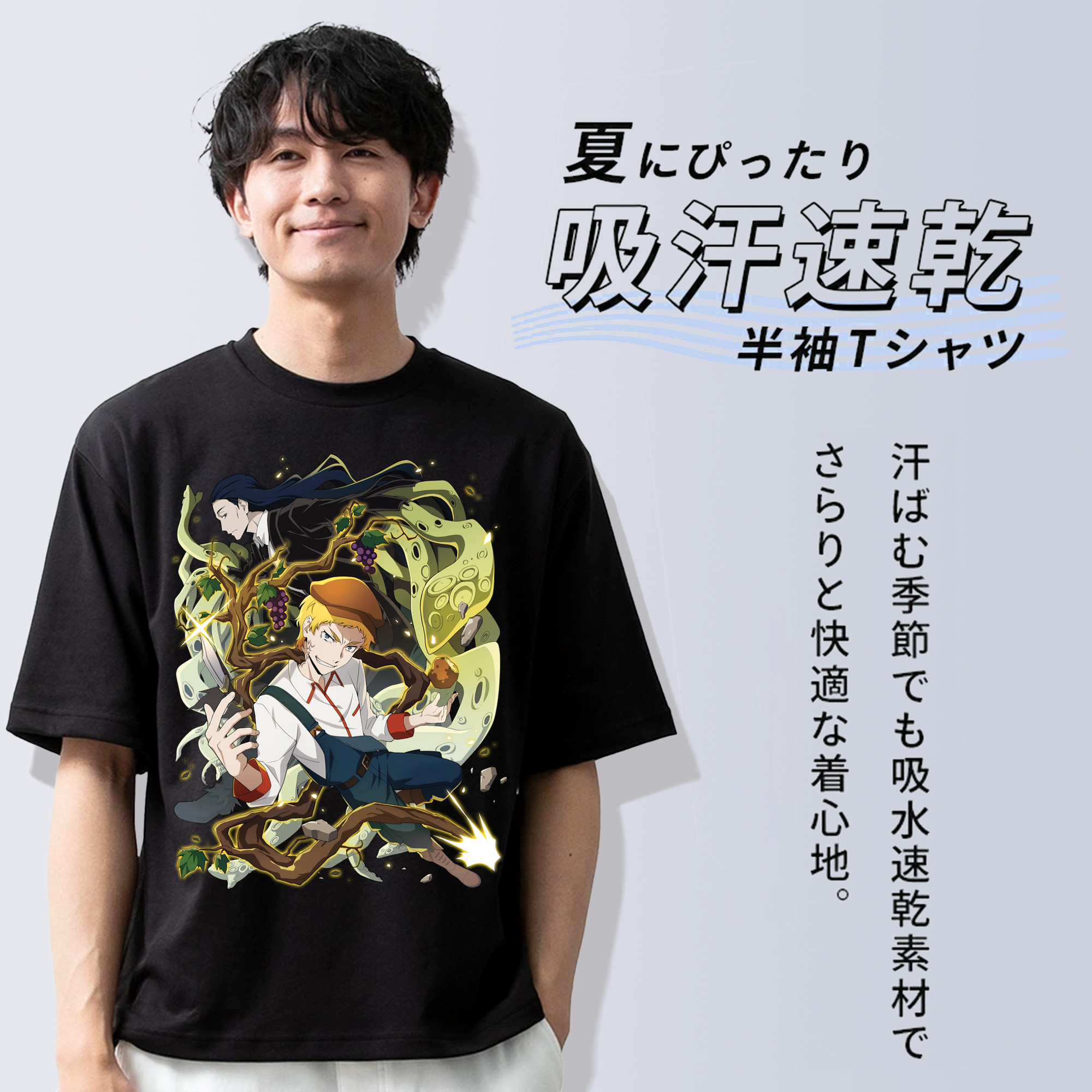 文豪ストレイドッグス Bungo Stray Dogs 綿100％半袖Tシャツ（フロントプリント）