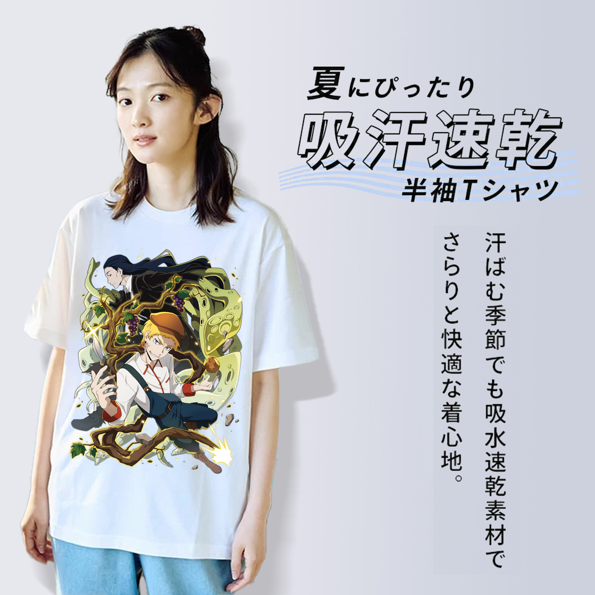 文豪ストレイドッグス Bungo Stray Dogs 綿100％半袖Tシャツ（フロントプリント）