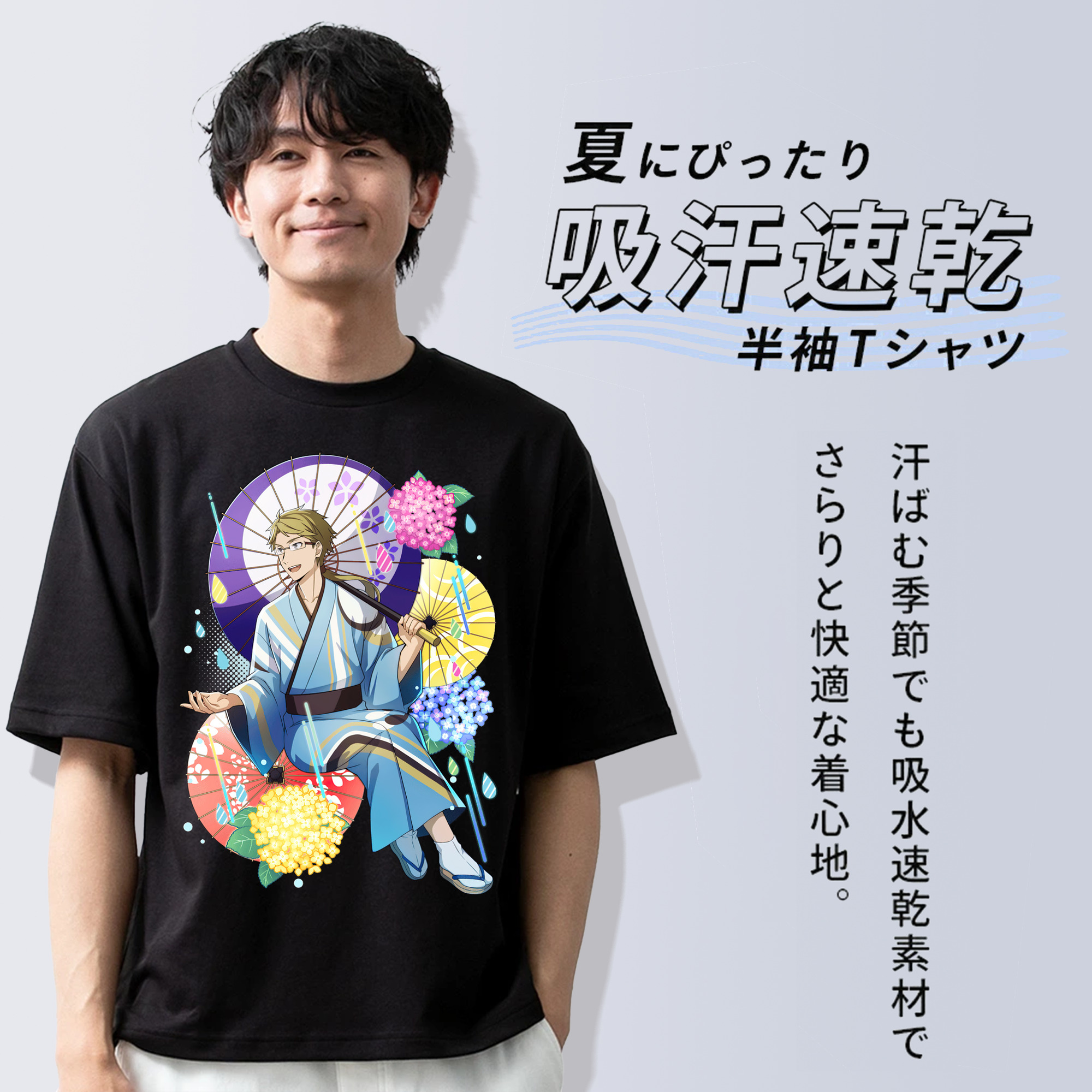 文豪ストレイドッグス Bungo Stray Dogs 綿100％半袖Tシャツ（フロントプリント）