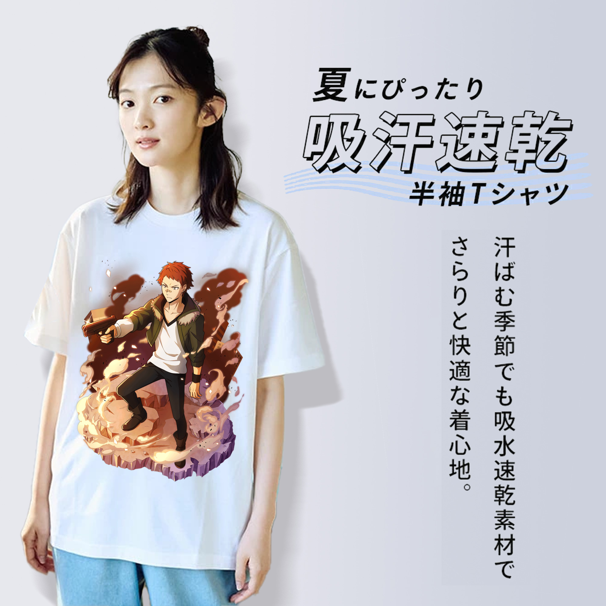 文豪ストレイドッグス Bungo Stray Dogs 綿100％半袖Tシャツ（フロントプリント）