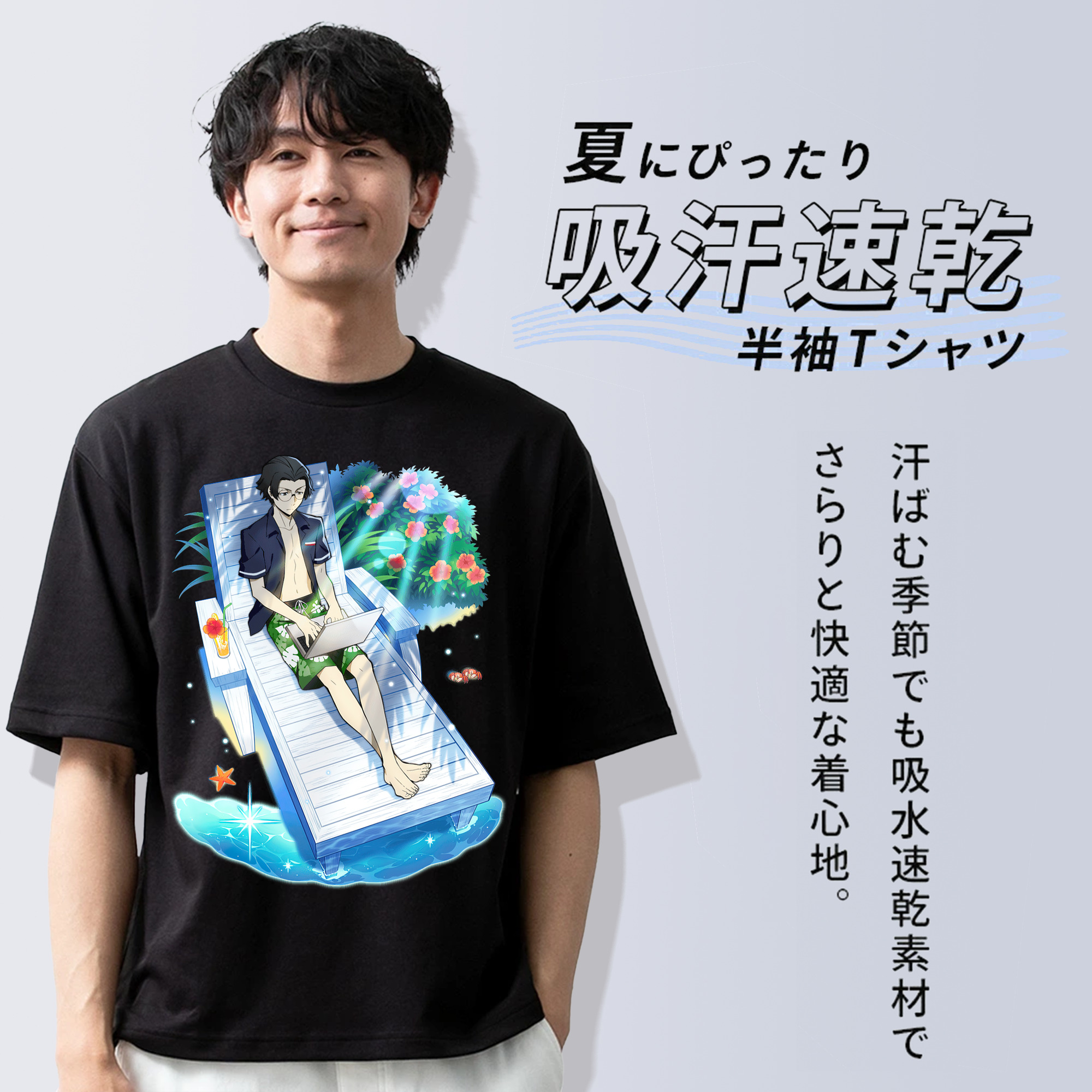文豪ストレイドッグス Bungo Stray Dogs 綿100％半袖Tシャツ（フロントプリント）