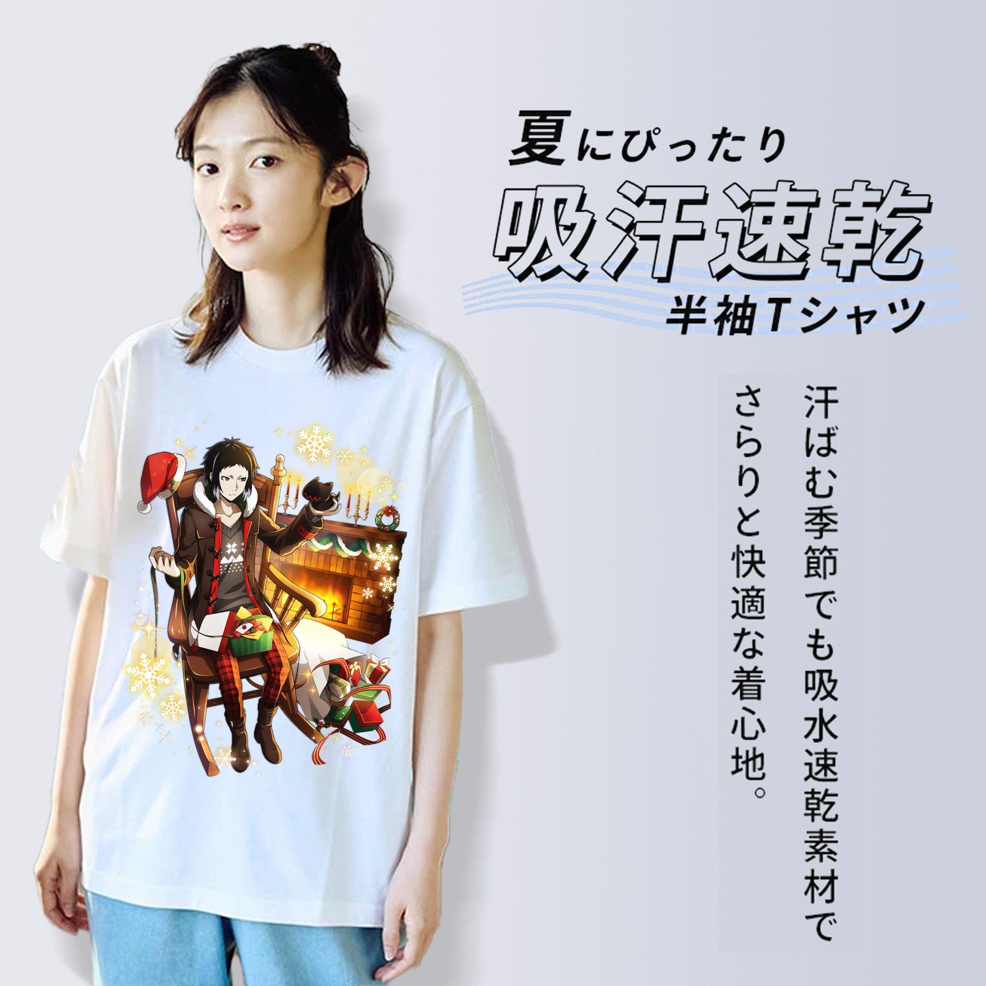 文豪ストレイドッグス Bungo Stray Dogs 綿100％半袖Tシャツ（フロントプリント）