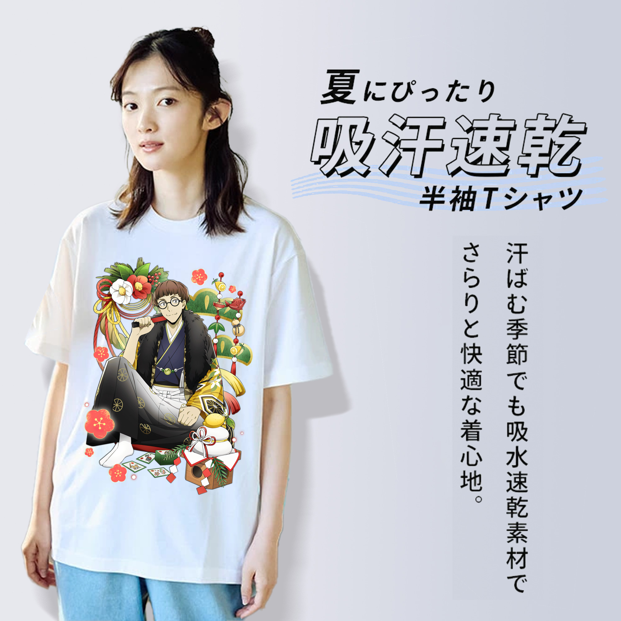 文豪ストレイドッグス Bungo Stray Dogs 綿100％半袖Tシャツ（フロントプリント）