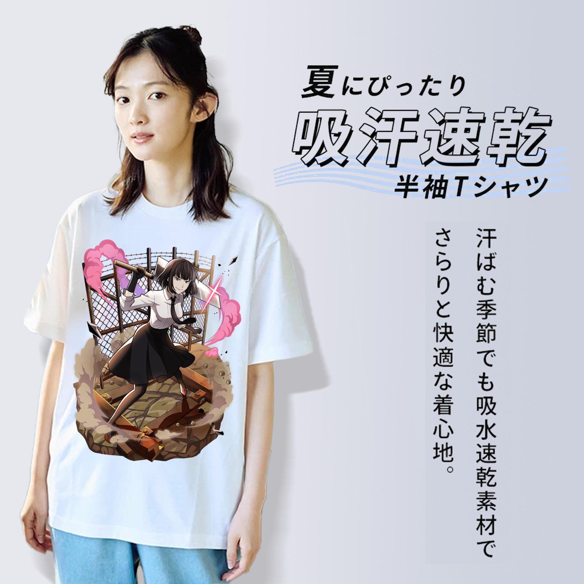 文豪ストレイドッグス Bungo Stray Dogs 綿100％半袖Tシャツ（フロントプリント）