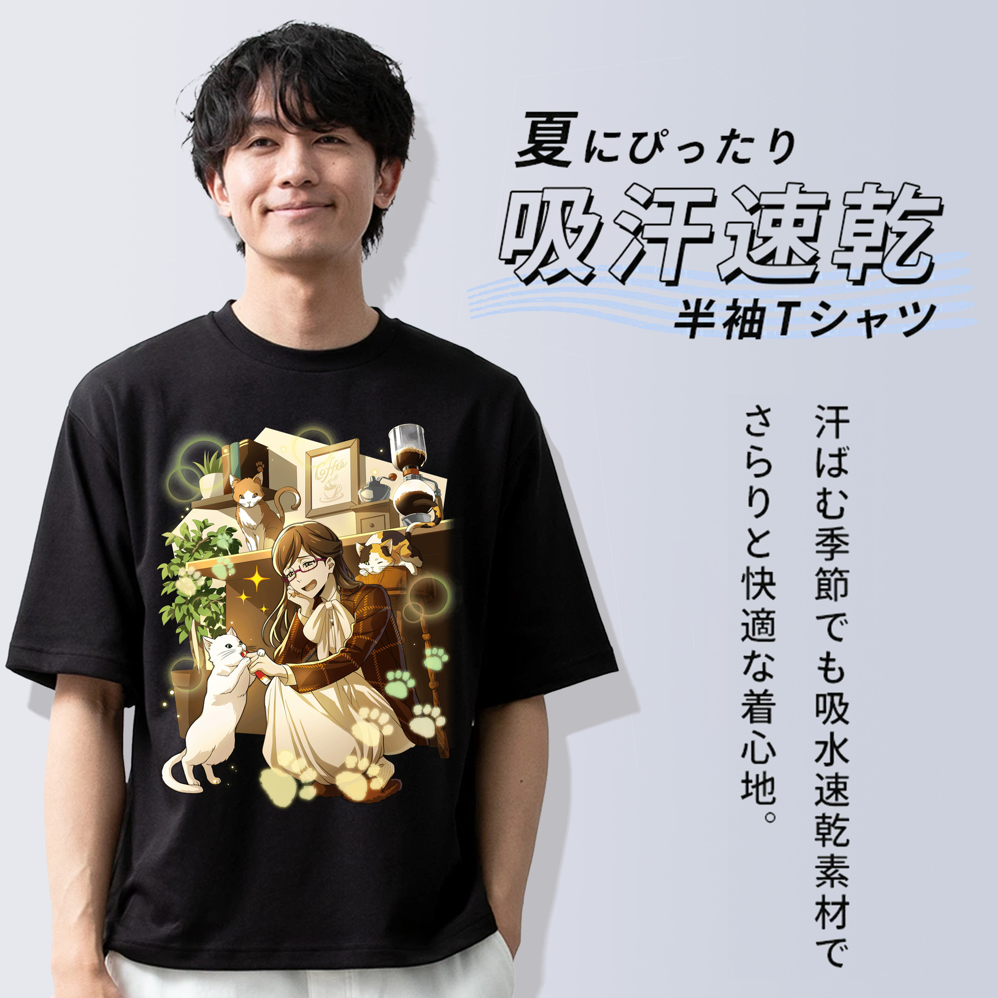 文豪ストレイドッグス Bungo Stray Dogs 綿100％半袖Tシャツ（フロントプリント）