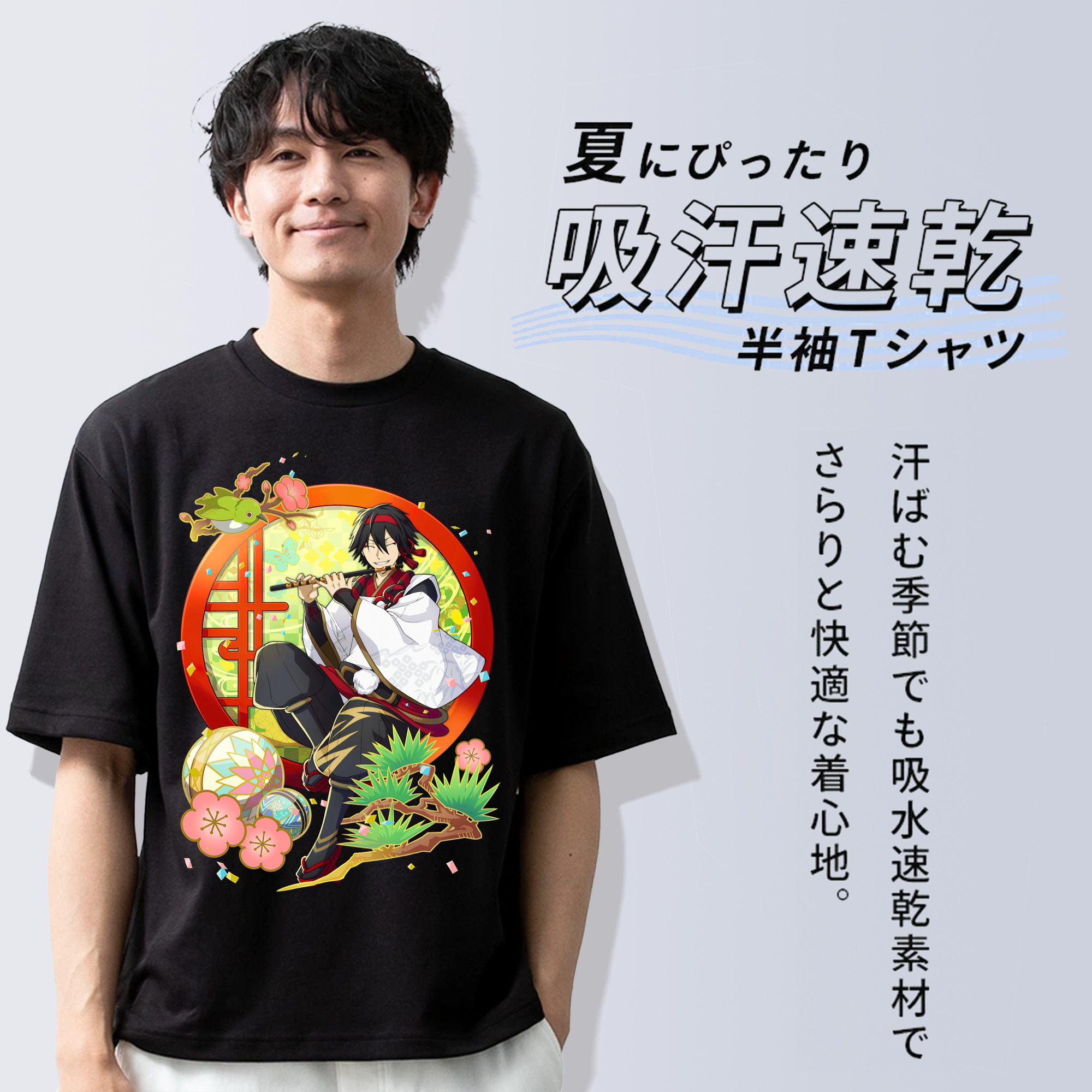 文豪ストレイドッグス Bungo Stray Dogs 綿100％半袖Tシャツ（フロントプリント）
