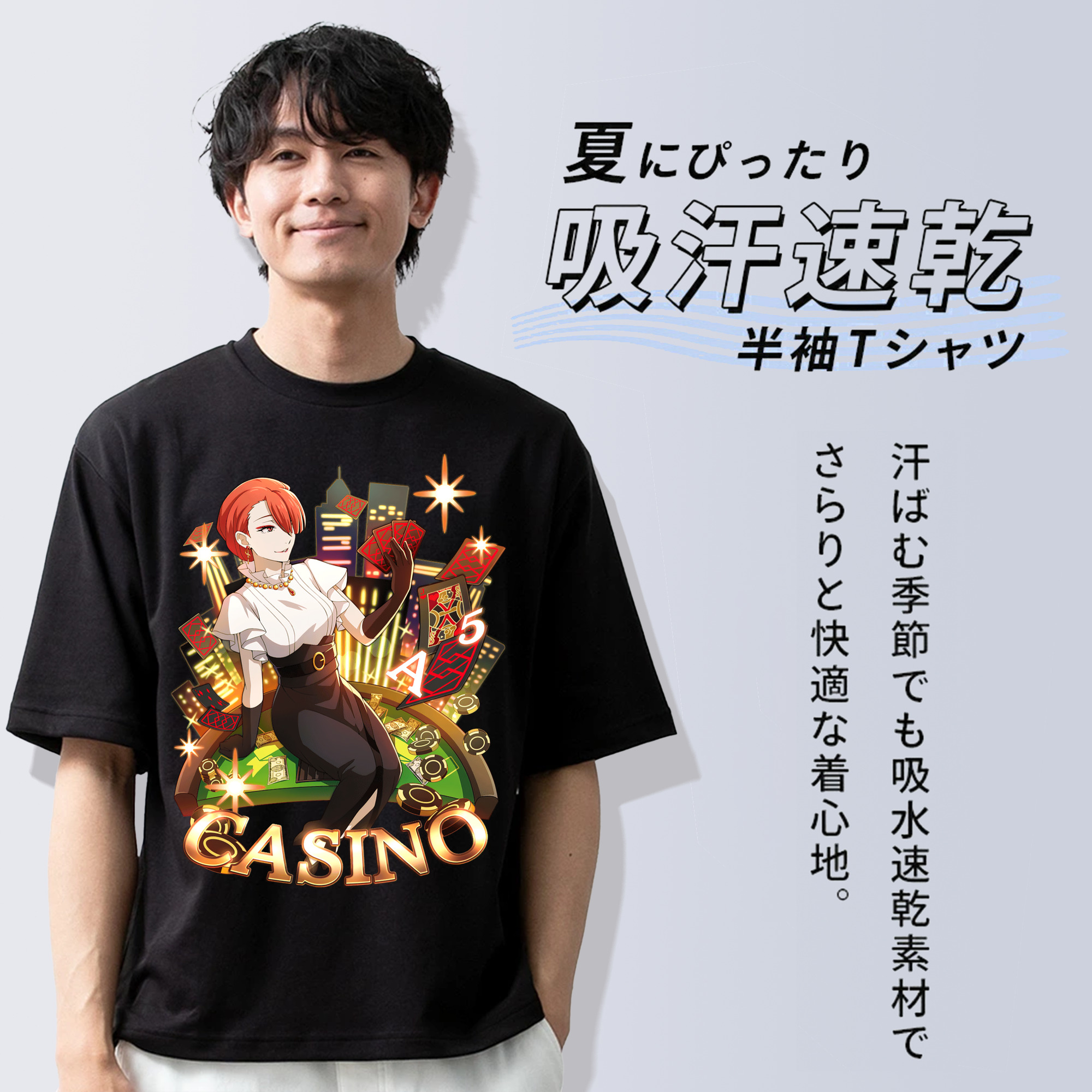 文豪ストレイドッグス Bungo Stray Dogs 綿100％半袖Tシャツ（フロントプリント）