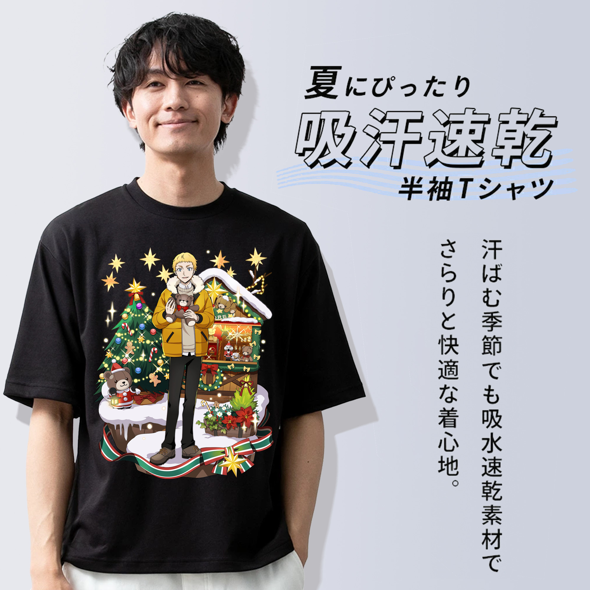 文豪ストレイドッグス Bungo Stray Dogs 綿100％半袖Tシャツ（フロントプリント）