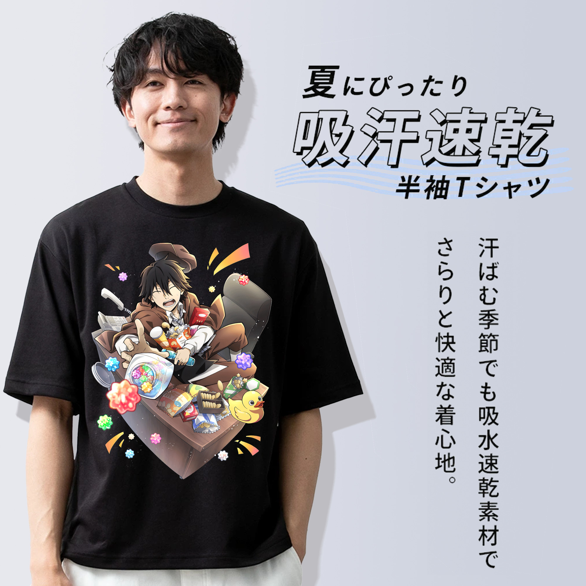 文豪ストレイドッグス Bungo Stray Dogs 綿100％半袖Tシャツ（フロントプリント）