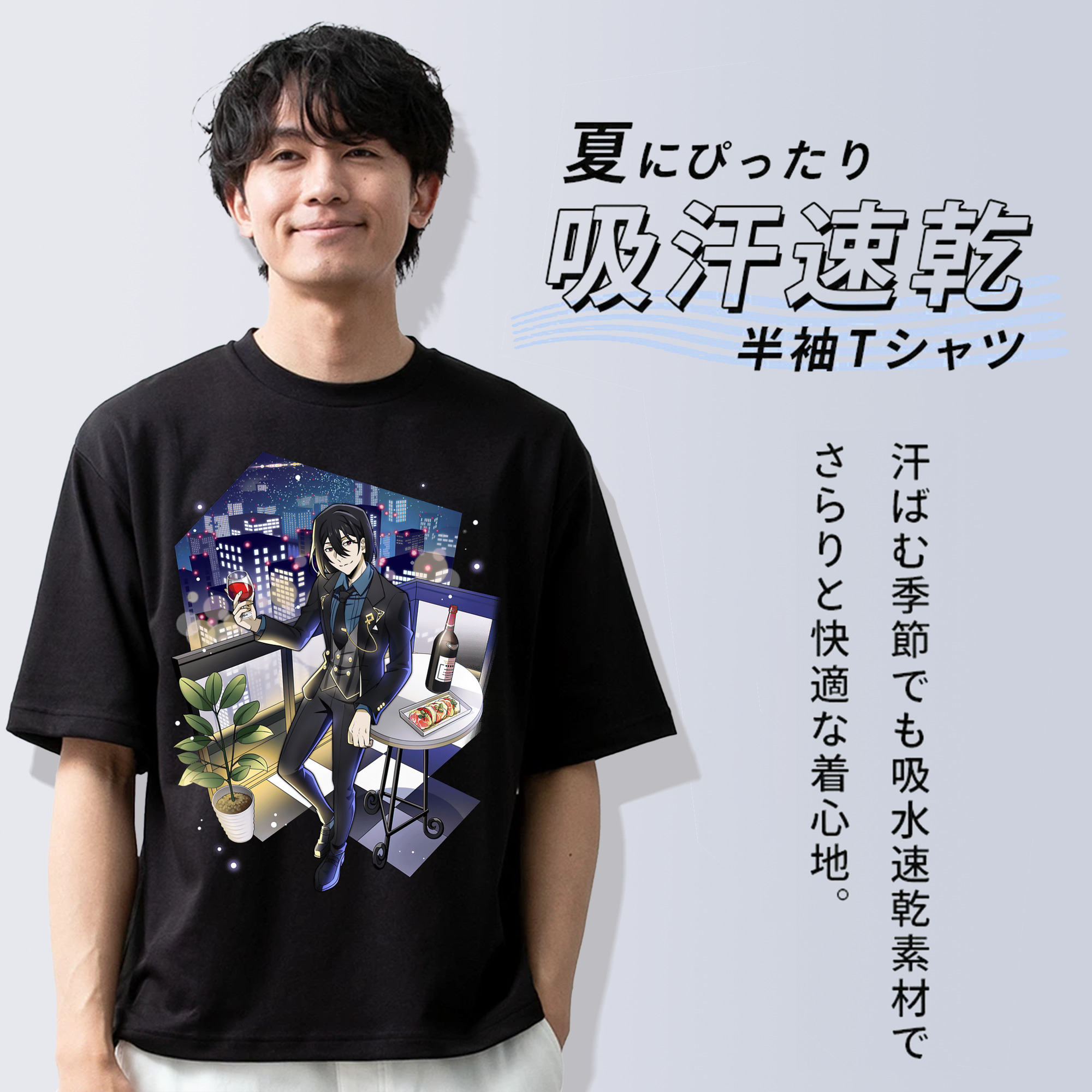 文豪ストレイドッグス Bungo Stray Dogs 綿100％半袖Tシャツ（フロントプリント）