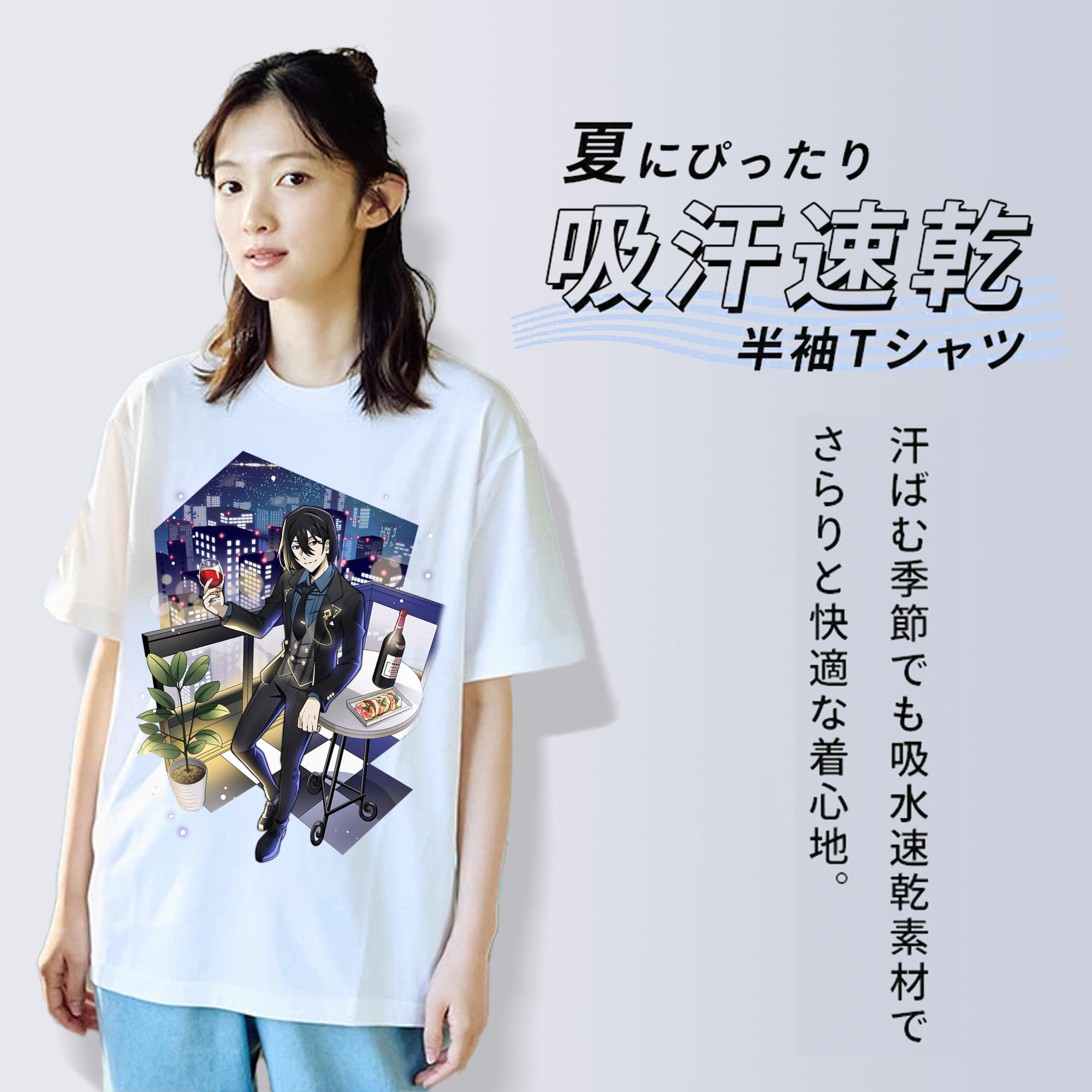 文豪ストレイドッグス Bungo Stray Dogs 綿100％半袖Tシャツ（フロントプリント）