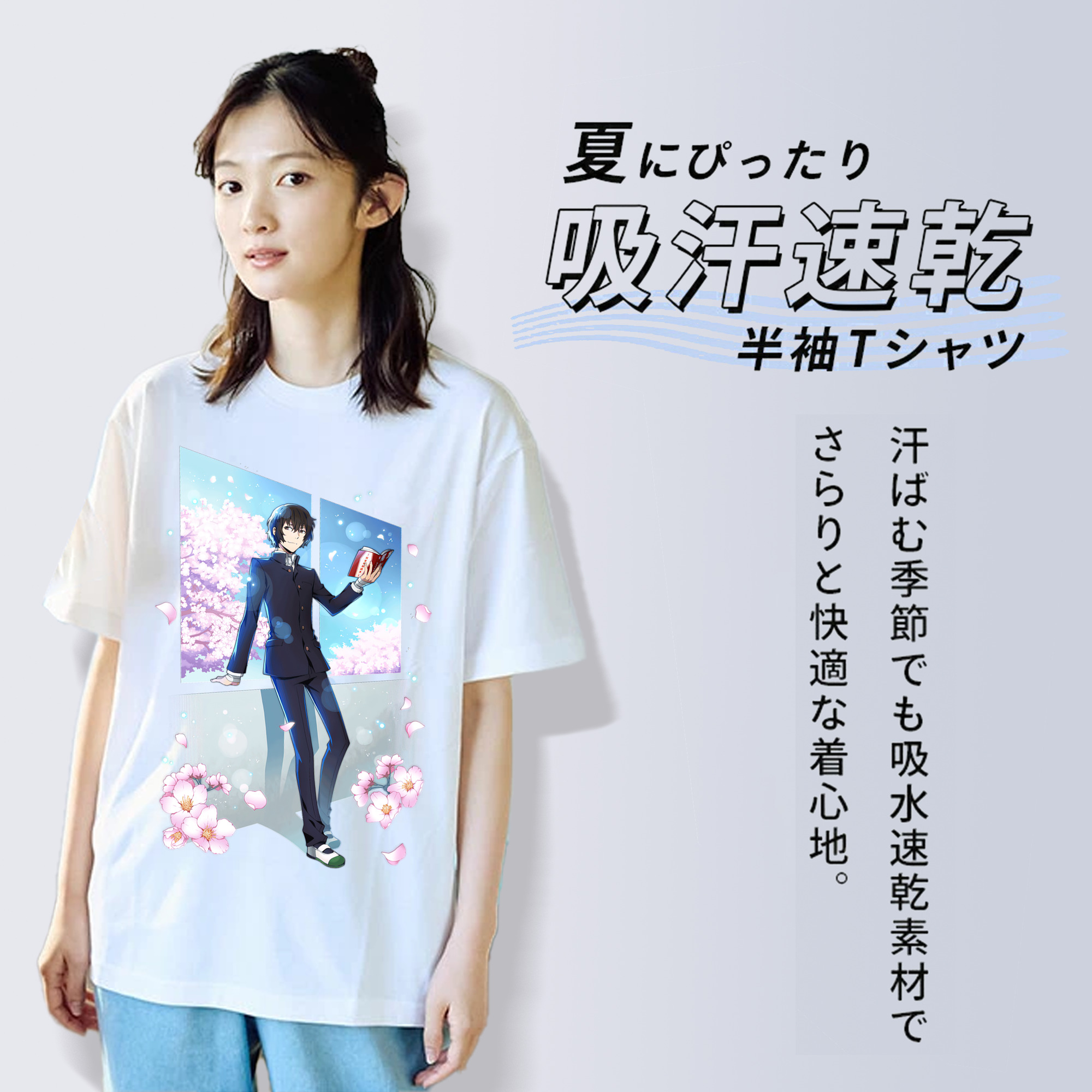 文豪ストレイドッグス Bungo Stray Dogs 綿100％半袖Tシャツ（フロントプリント）