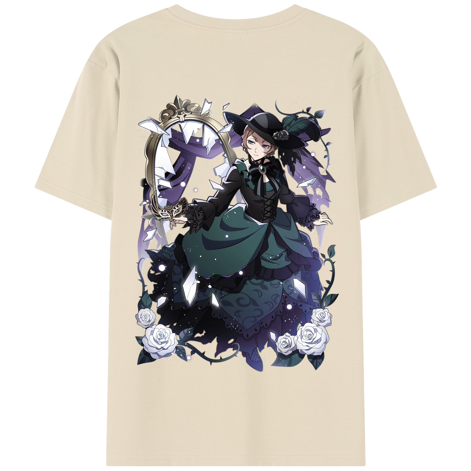 （画像用） 文豪ストレイドッグス Bungo Stray Dogs 綿100％半袖Tシャツ（背面プリント）