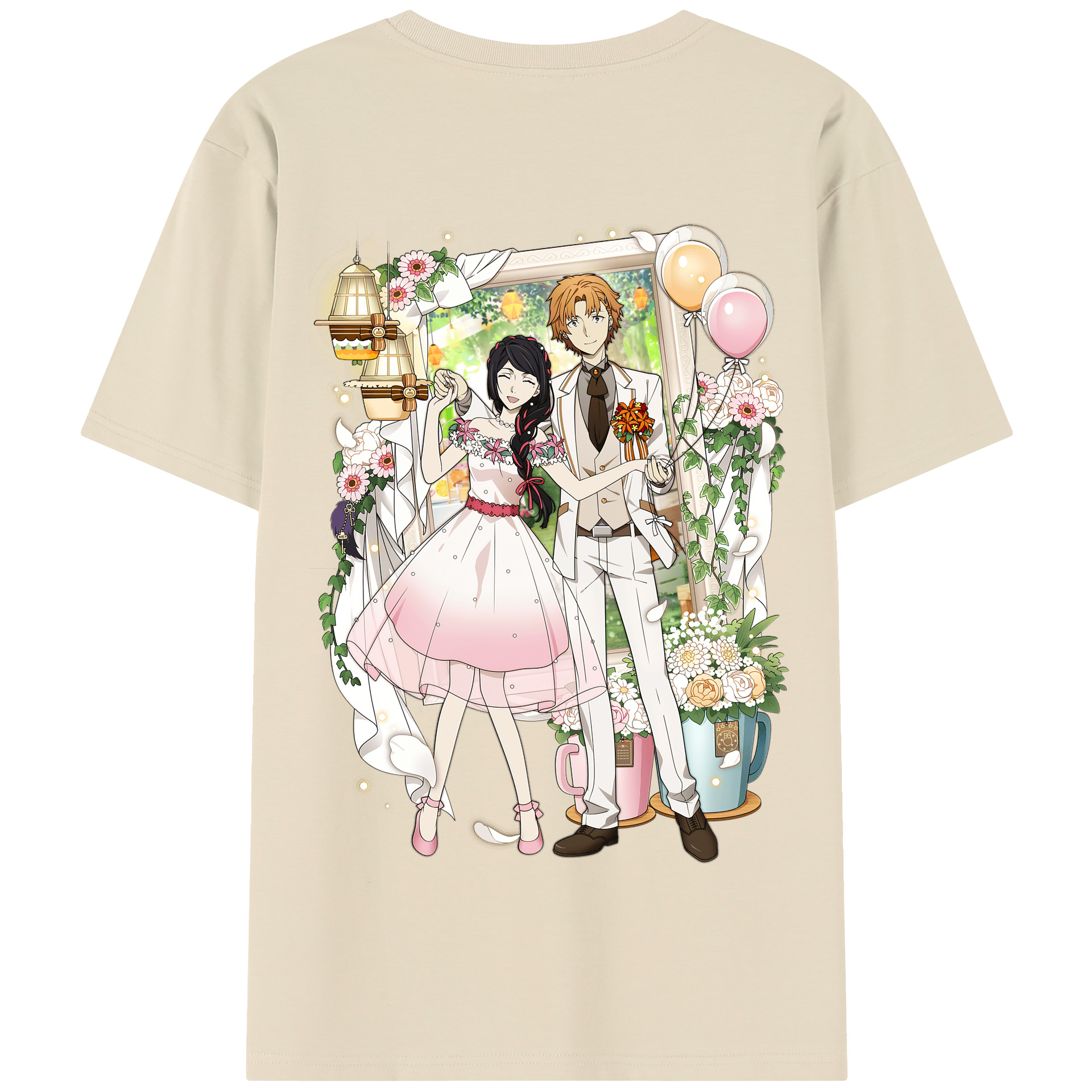 （画像用） 文豪ストレイドッグス Bungo Stray Dogs 綿100％半袖Tシャツ（背面プリント）