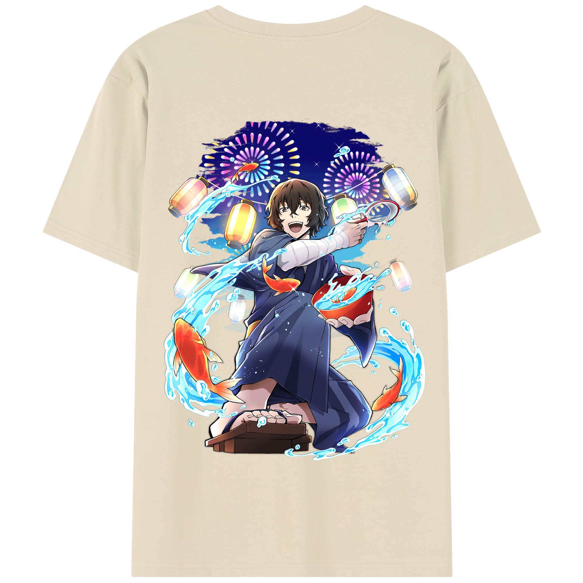 （画像用） 文豪ストレイドッグス Bungo Stray Dogs 綿100％半袖Tシャツ（背面プリント）