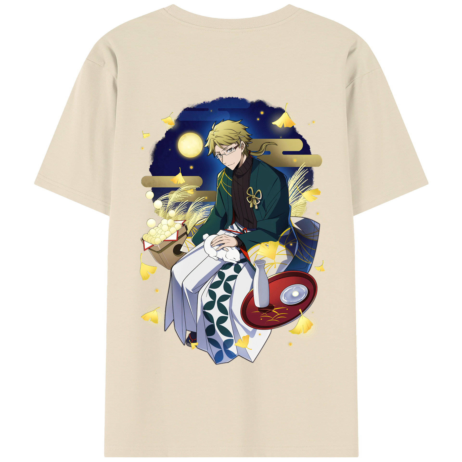 （画像用） 文豪ストレイドッグス Bungo Stray Dogs 綿100％半袖Tシャツ（背面プリント）