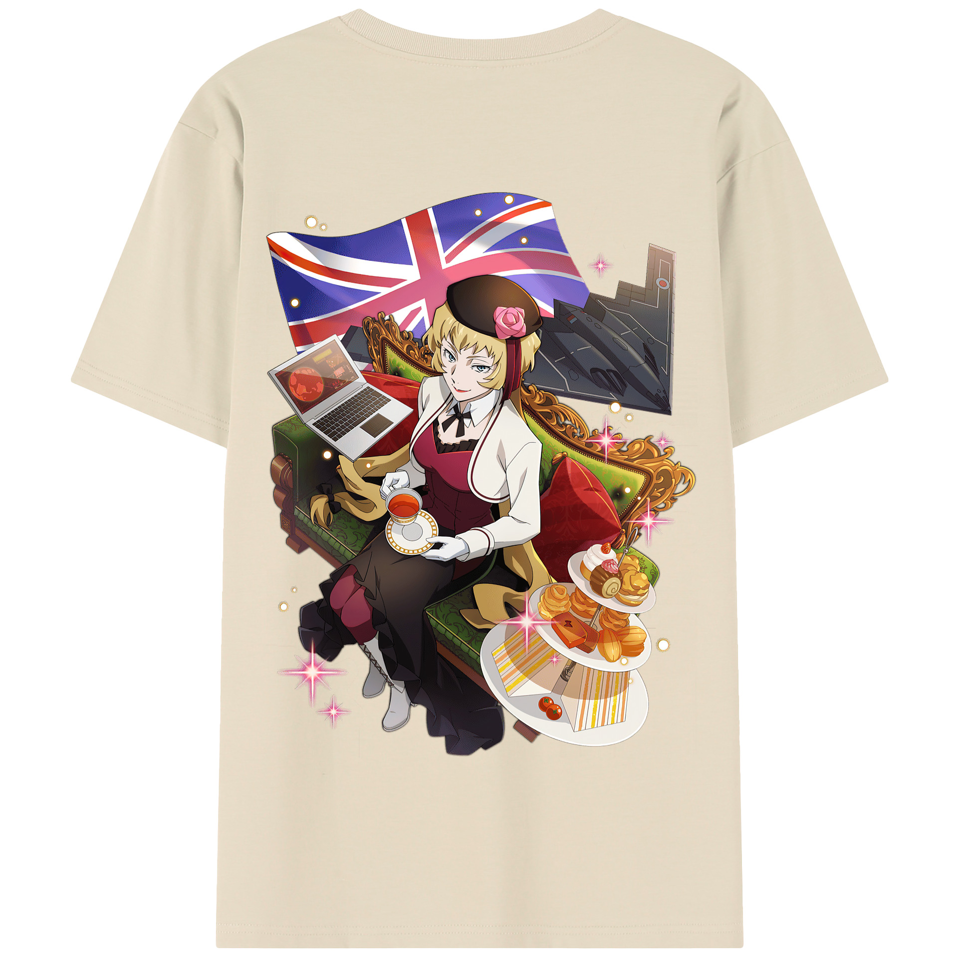 （画像用） 文豪ストレイドッグス Bungo Stray Dogs 綿100％半袖Tシャツ（背面プリント）