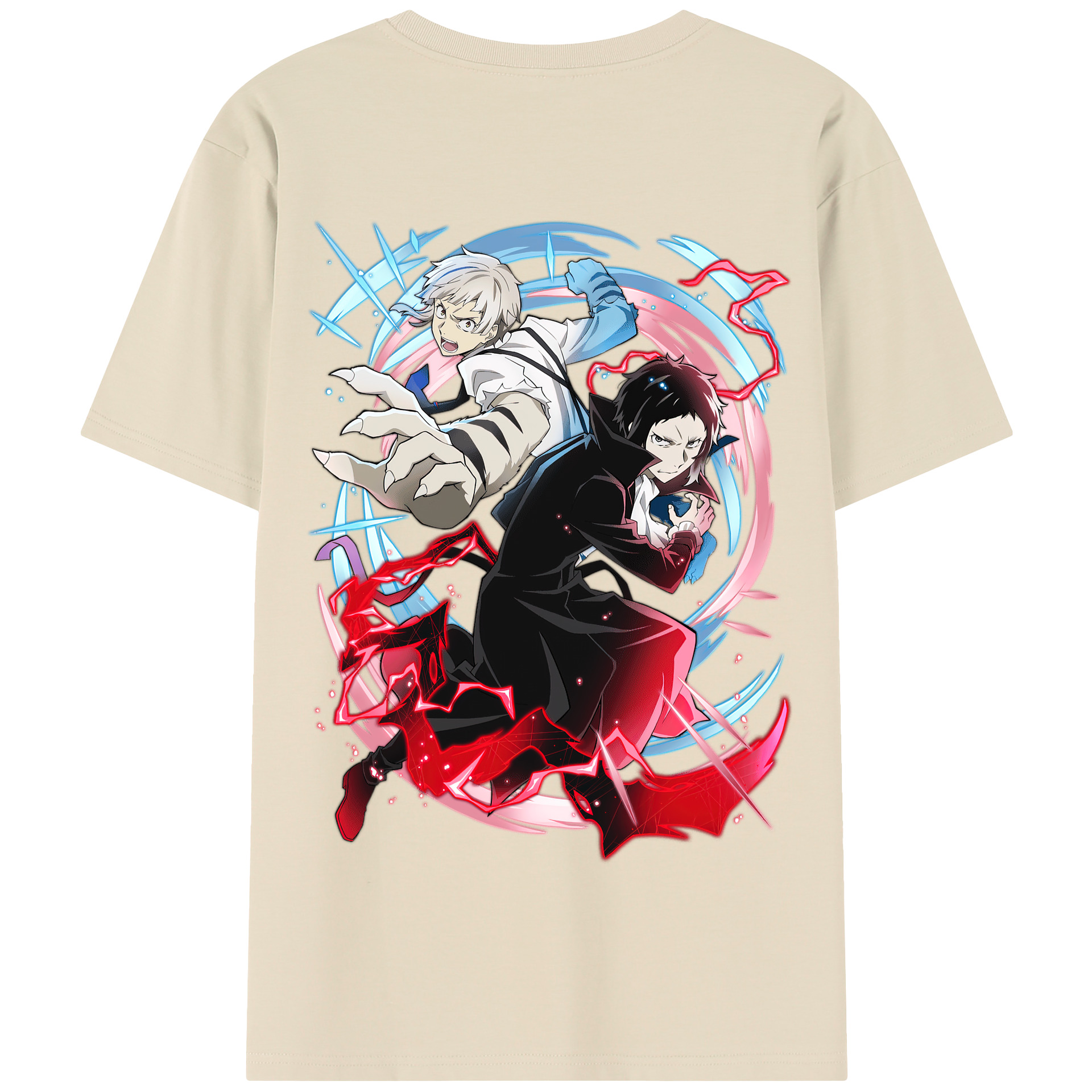 （画像用） 文豪ストレイドッグス Bungo Stray Dogs 綿100％半袖Tシャツ（背面プリント）