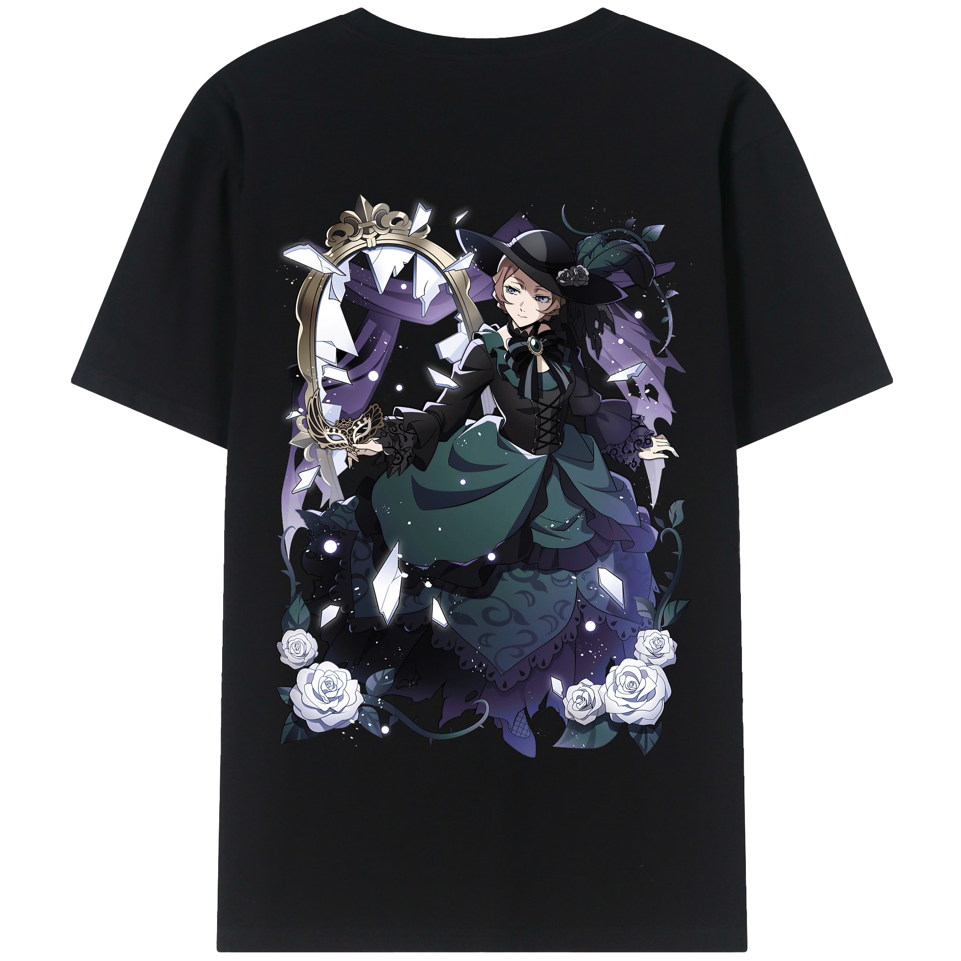 （画像用） 文豪ストレイドッグス Bungo Stray Dogs 綿100％半袖Tシャツ（背面プリント）