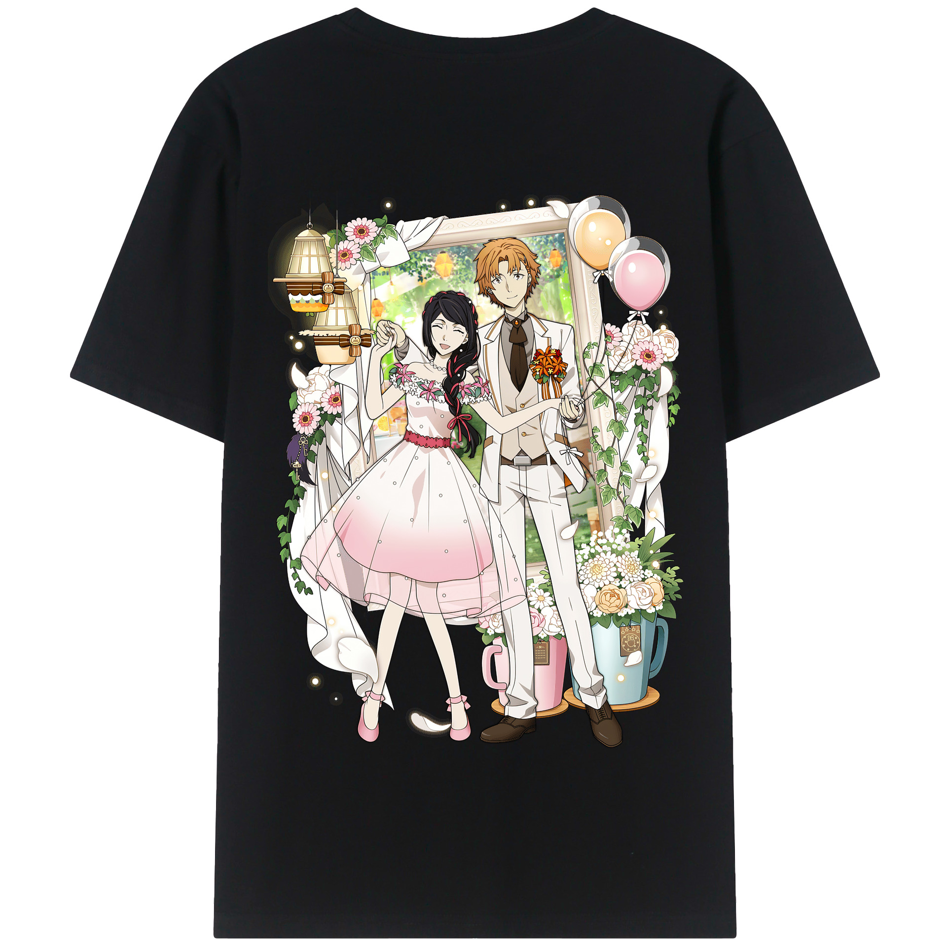 （画像用） 文豪ストレイドッグス Bungo Stray Dogs 綿100％半袖Tシャツ（背面プリント）