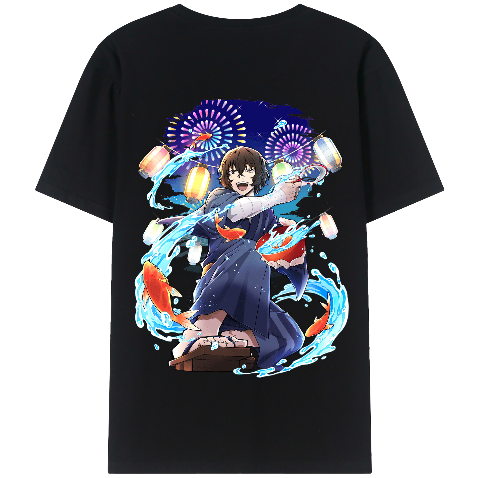 （画像用） 文豪ストレイドッグス Bungo Stray Dogs 綿100％半袖Tシャツ（背面プリント）
