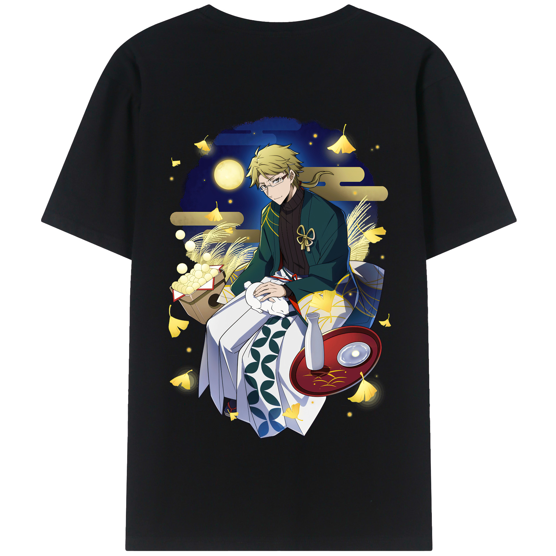 （画像用） 文豪ストレイドッグス Bungo Stray Dogs 綿100％半袖Tシャツ（背面プリント）