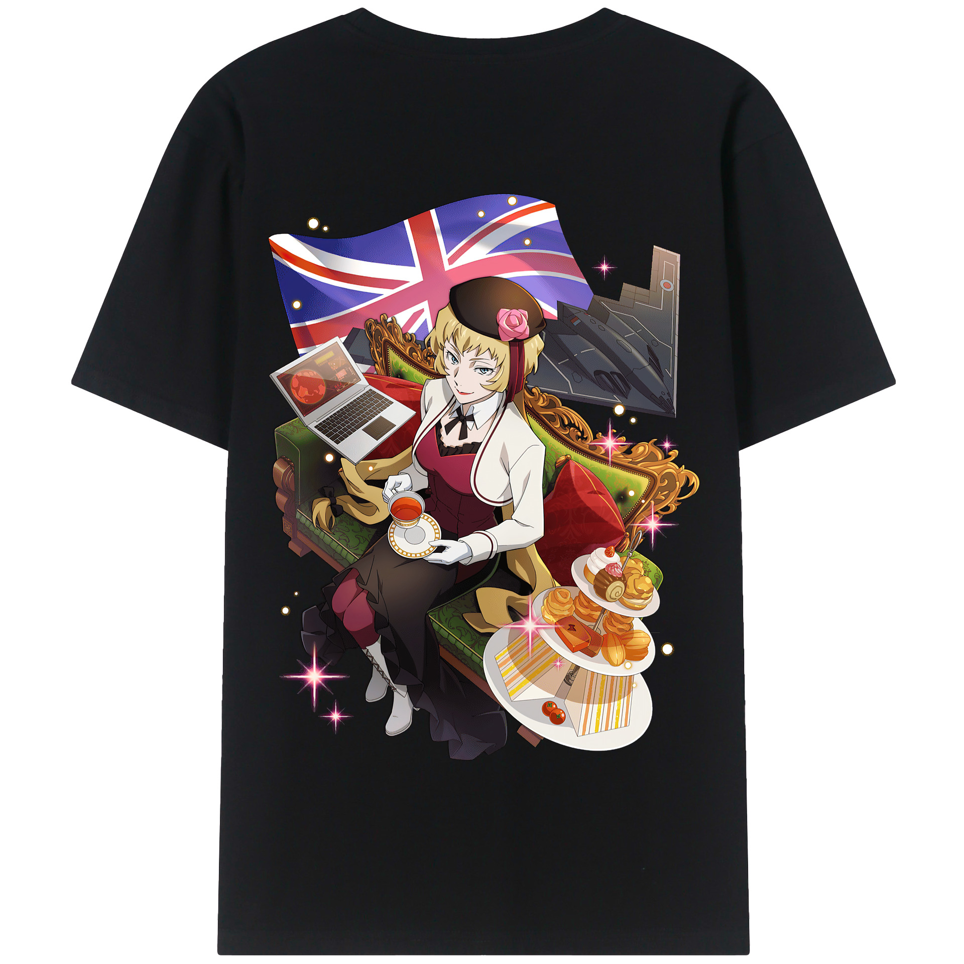 （画像用） 文豪ストレイドッグス Bungo Stray Dogs 綿100％半袖Tシャツ（背面プリント）