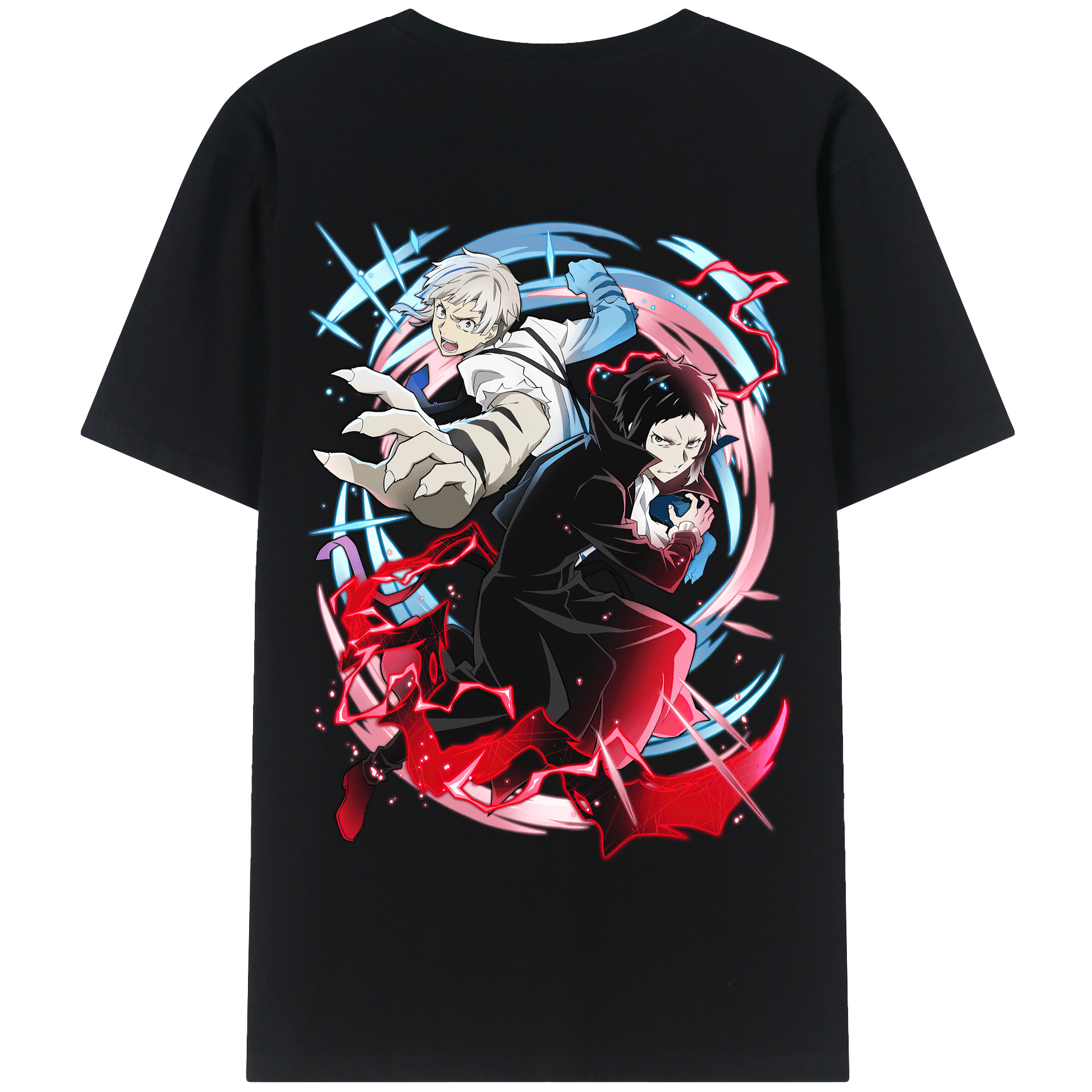 （画像用） 文豪ストレイドッグス Bungo Stray Dogs 綿100％半袖Tシャツ（背面プリント）