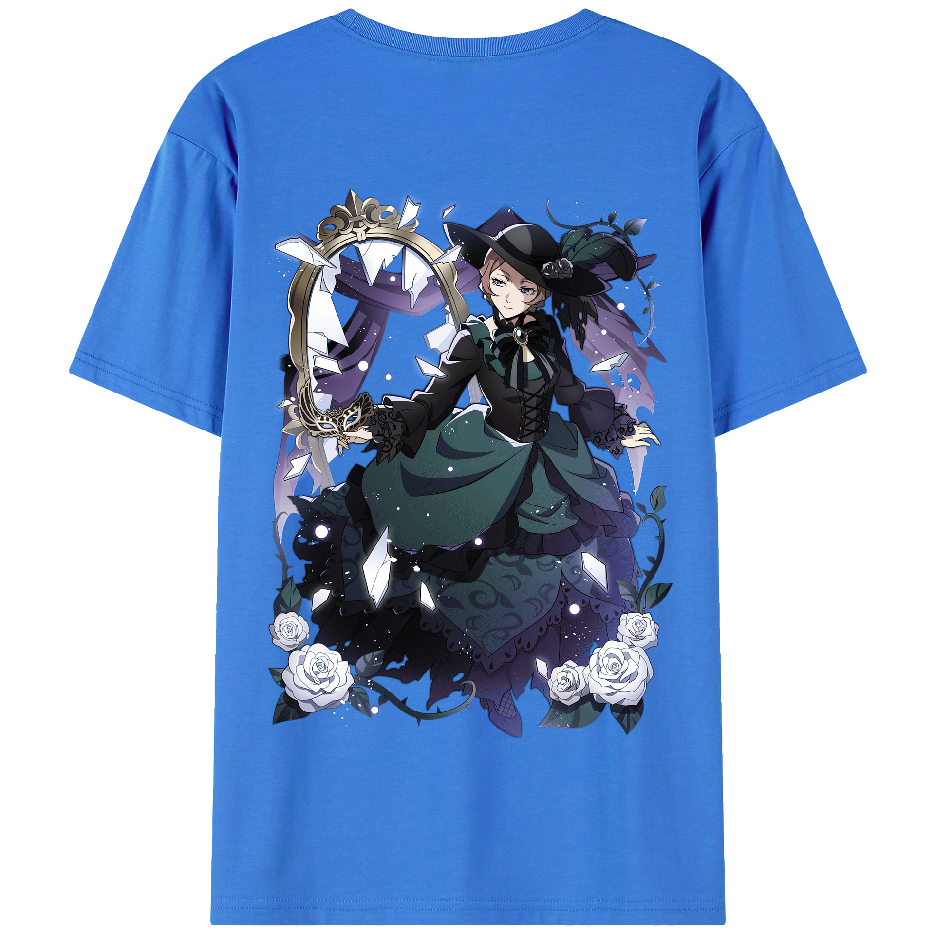 （画像用） 文豪ストレイドッグス Bungo Stray Dogs 綿100％半袖Tシャツ（背面プリント）