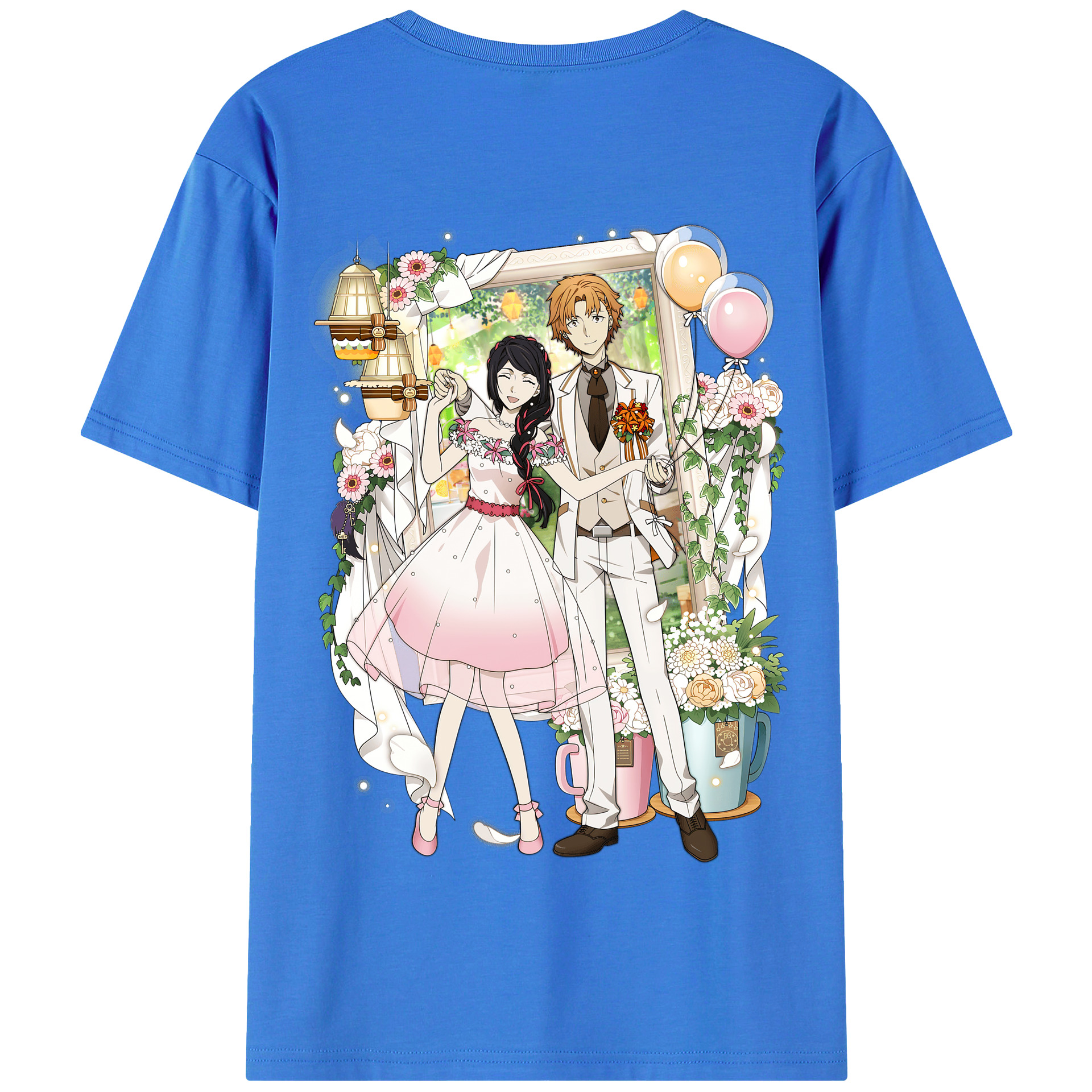 （画像用） 文豪ストレイドッグス Bungo Stray Dogs 綿100％半袖Tシャツ（背面プリント）