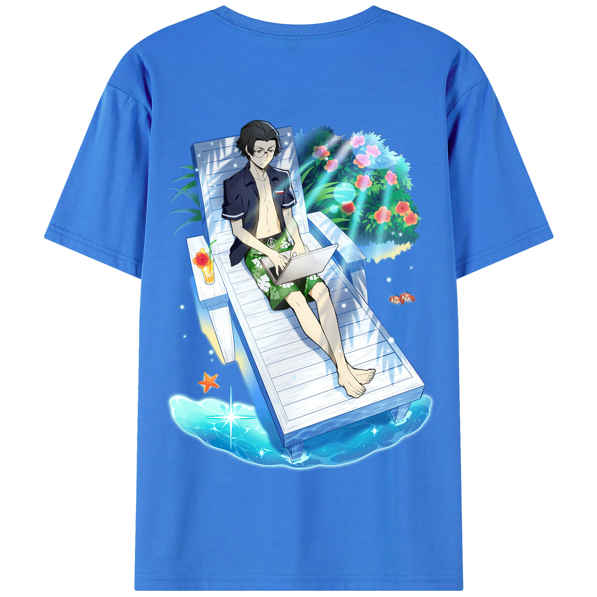 （画像用） 文豪ストレイドッグス Bungo Stray Dogs 綿100％半袖Tシャツ（背面プリント）