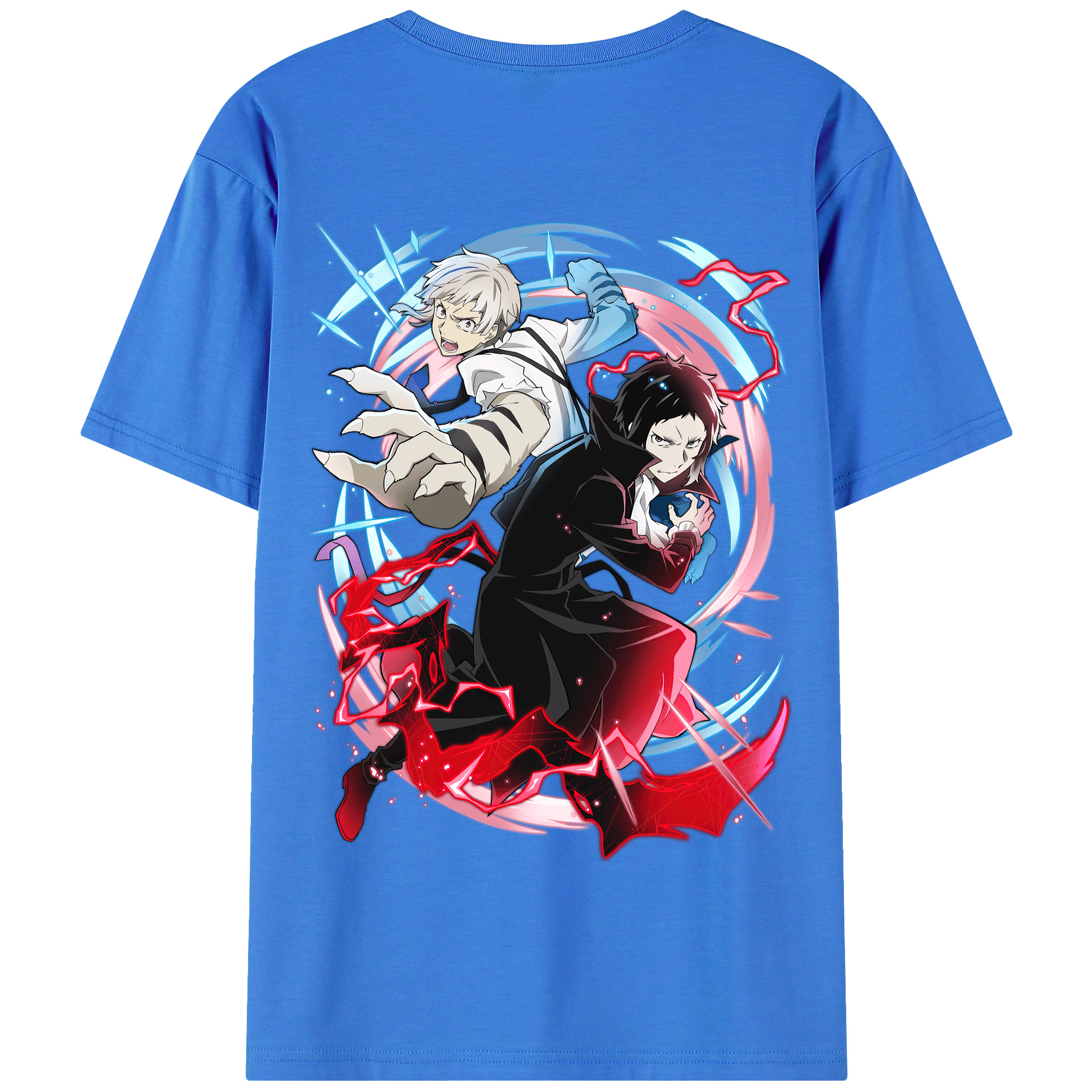 （画像用） 文豪ストレイドッグス Bungo Stray Dogs 綿100％半袖Tシャツ（背面プリント）