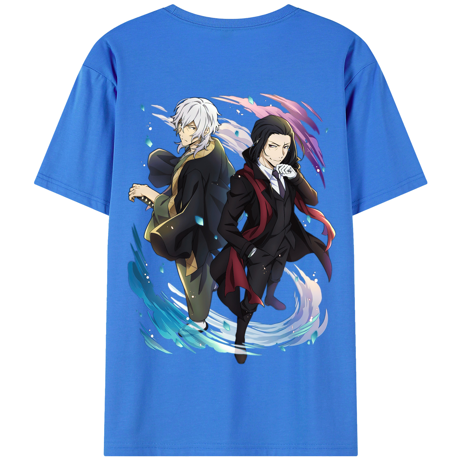 （画像用） 文豪ストレイドッグス Bungo Stray Dogs 綿100％半袖Tシャツ（背面プリント）