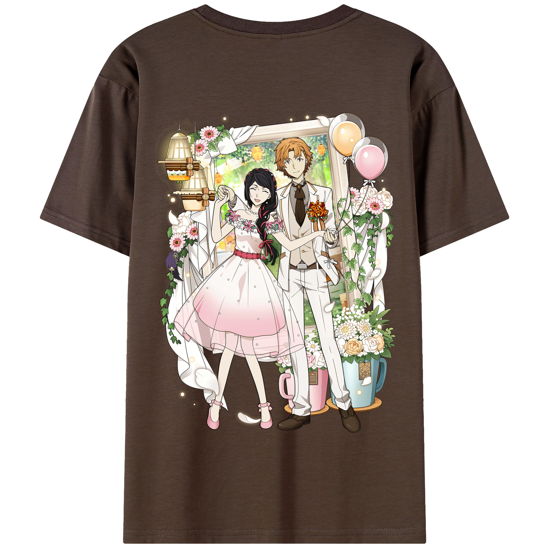 （画像用） 文豪ストレイドッグス Bungo Stray Dogs 綿100％半袖Tシャツ（背面プリント）